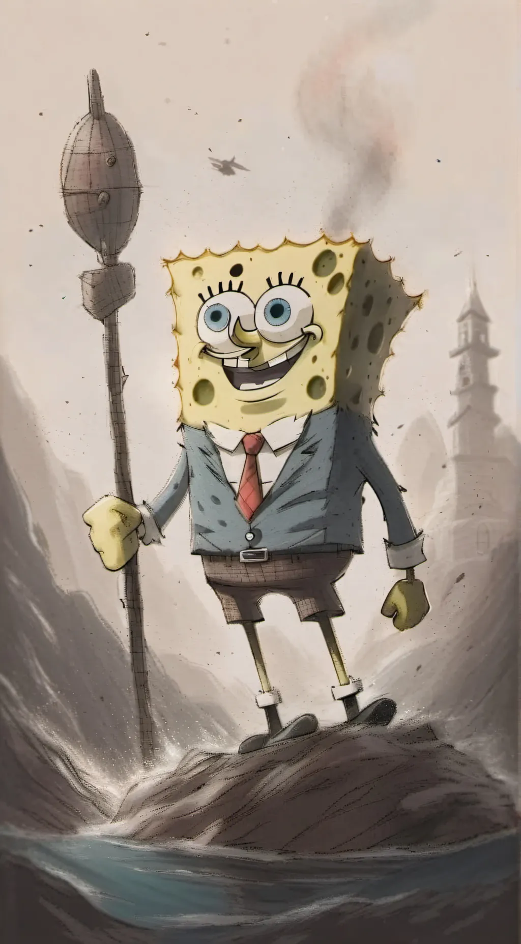 ai character: spongebob background