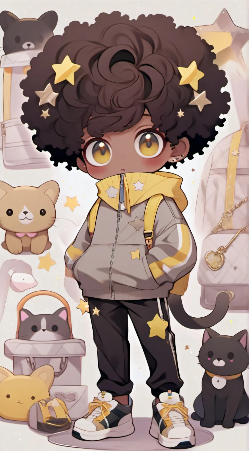 ai character: fever town background