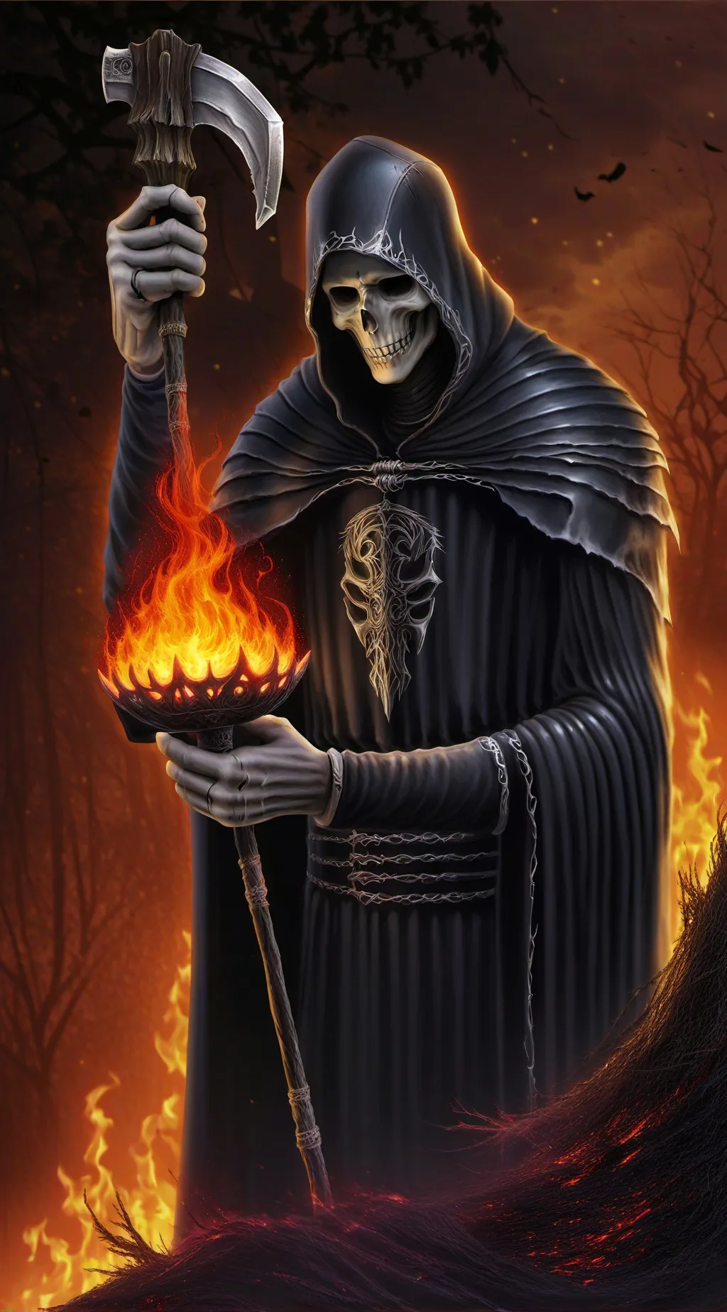 ai character: grim background