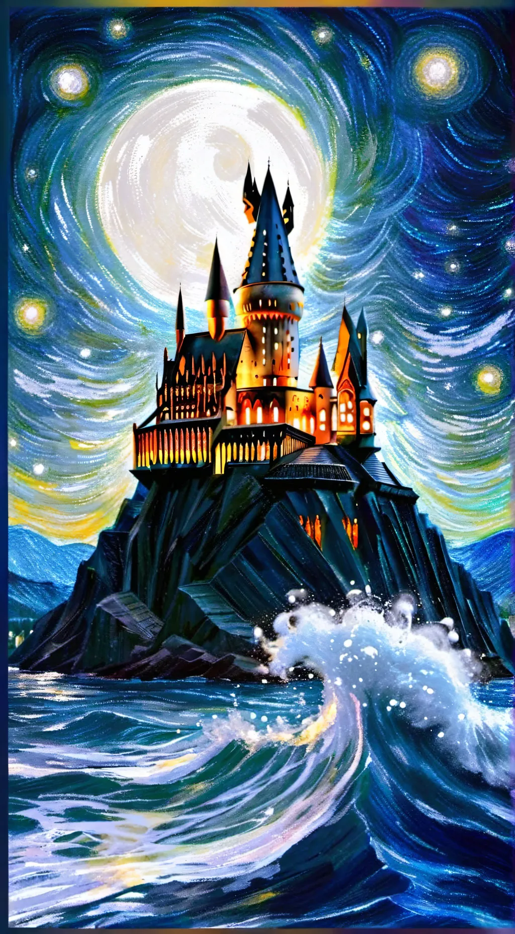 ai character: Hogwarts  background