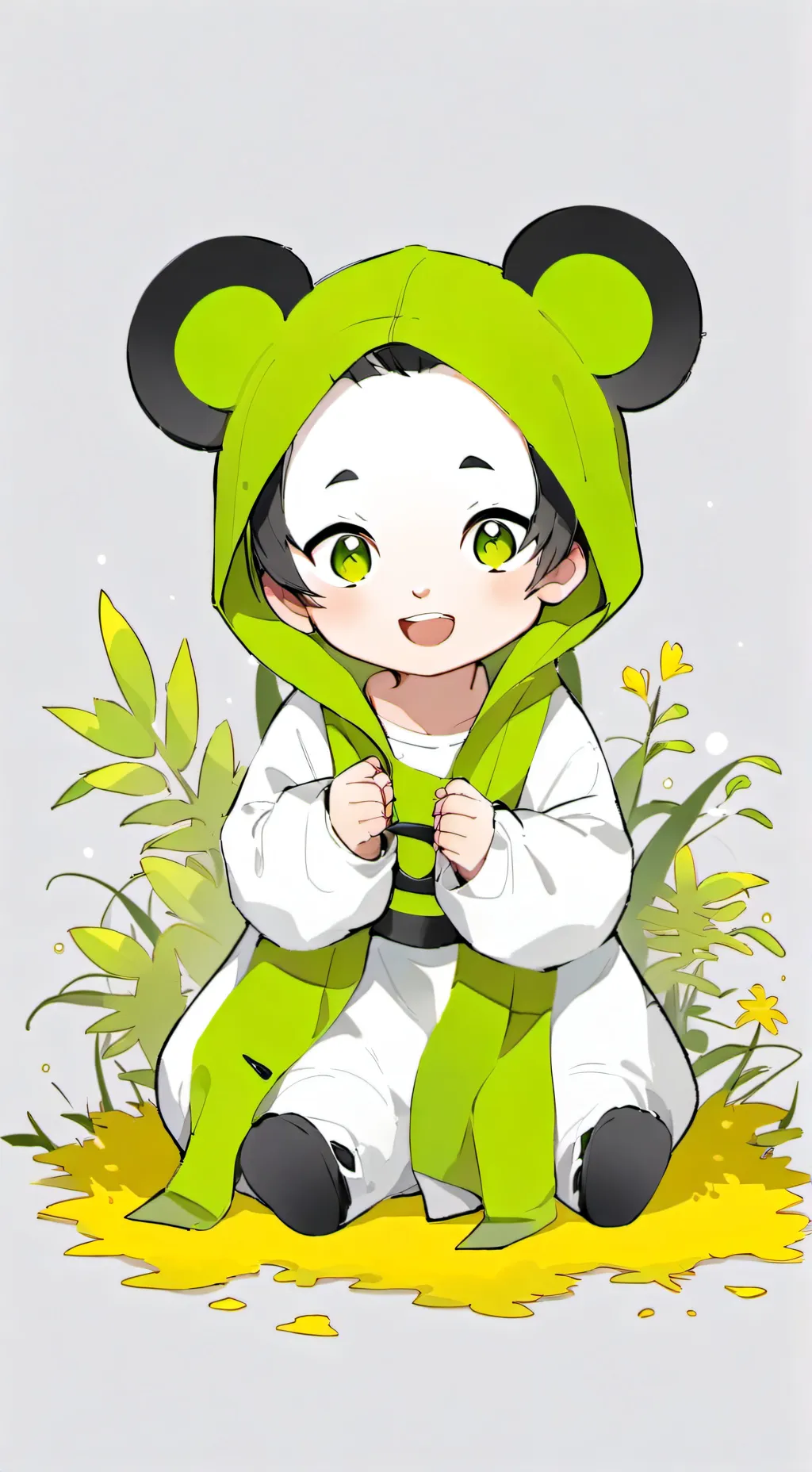 ai character: panda kid background