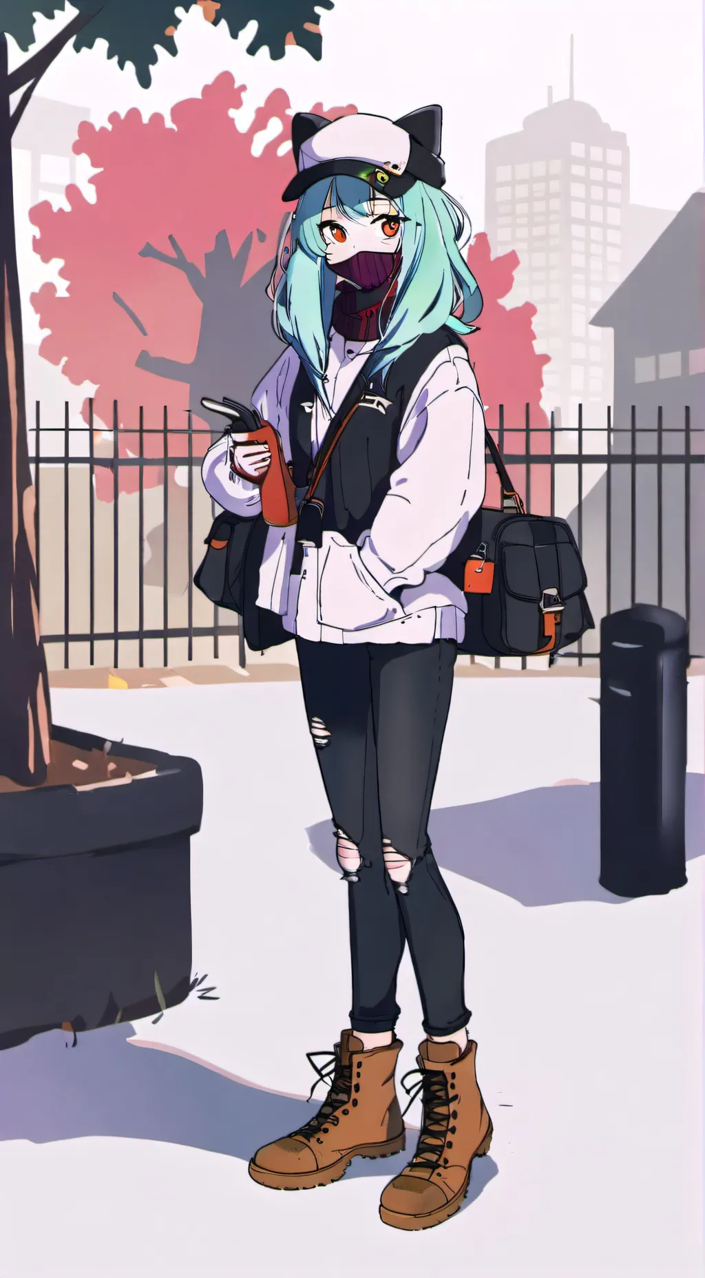 ai character: Helga Li background