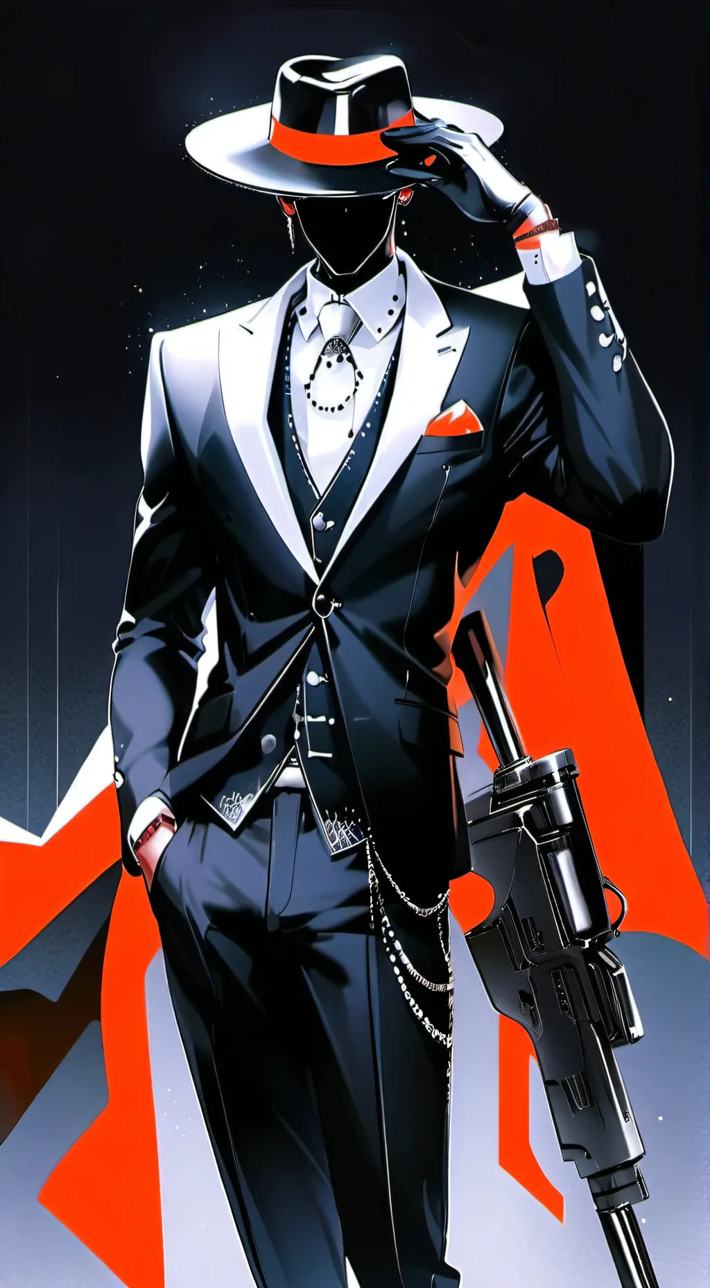 ai character: black sprunki background