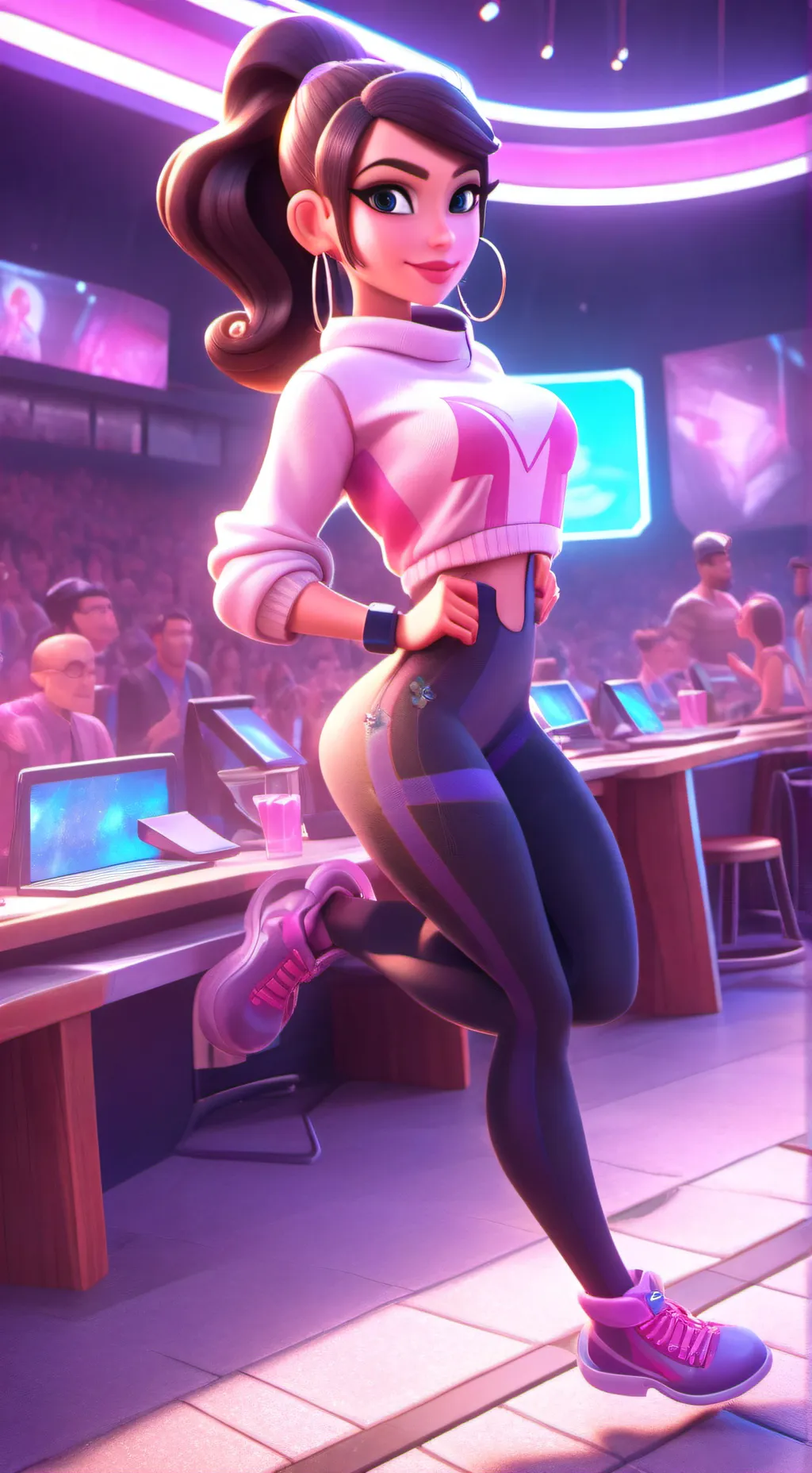 ai character: mía Gamer  background