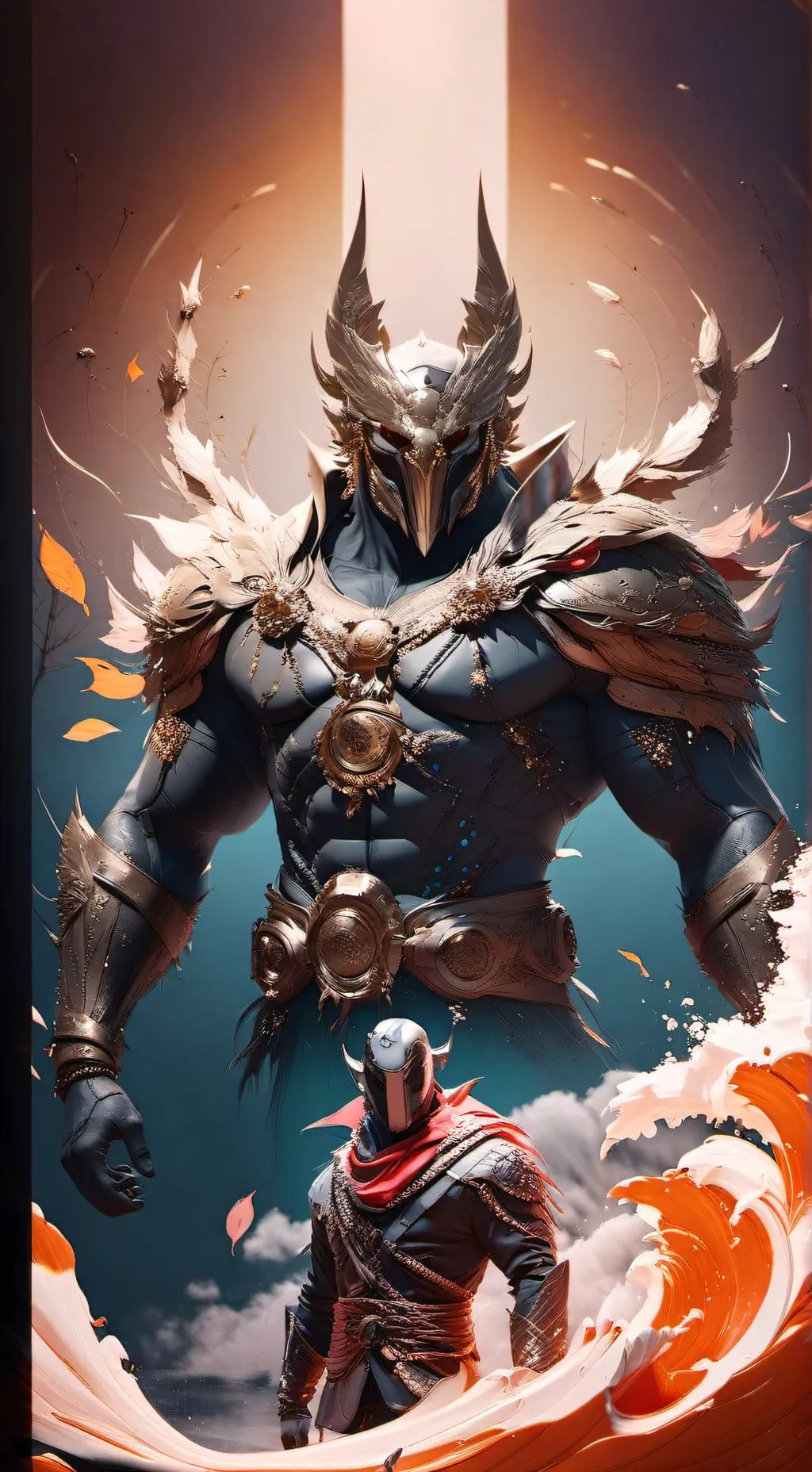 ai character: titan drillman background