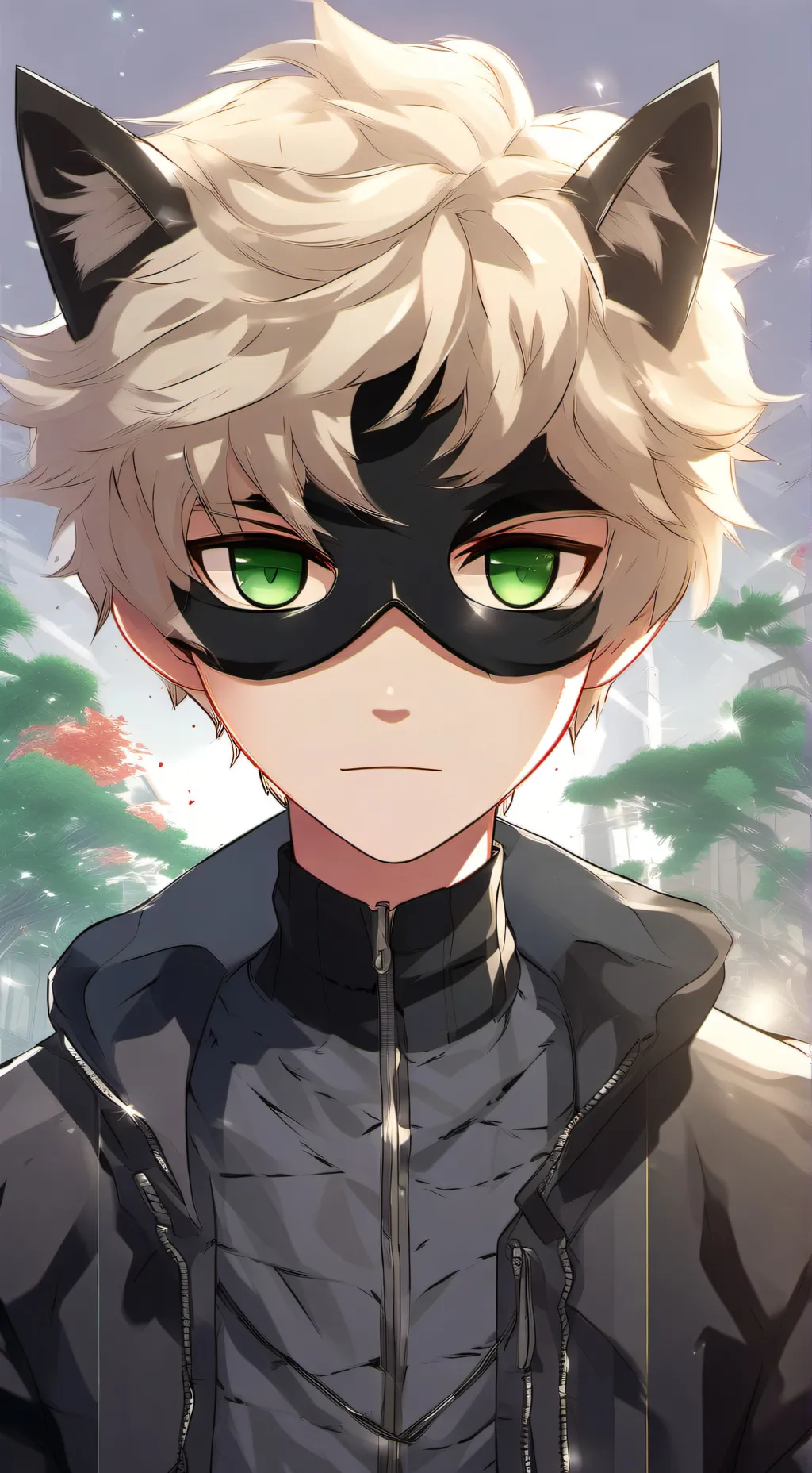 ai character: CHAT NOIR background