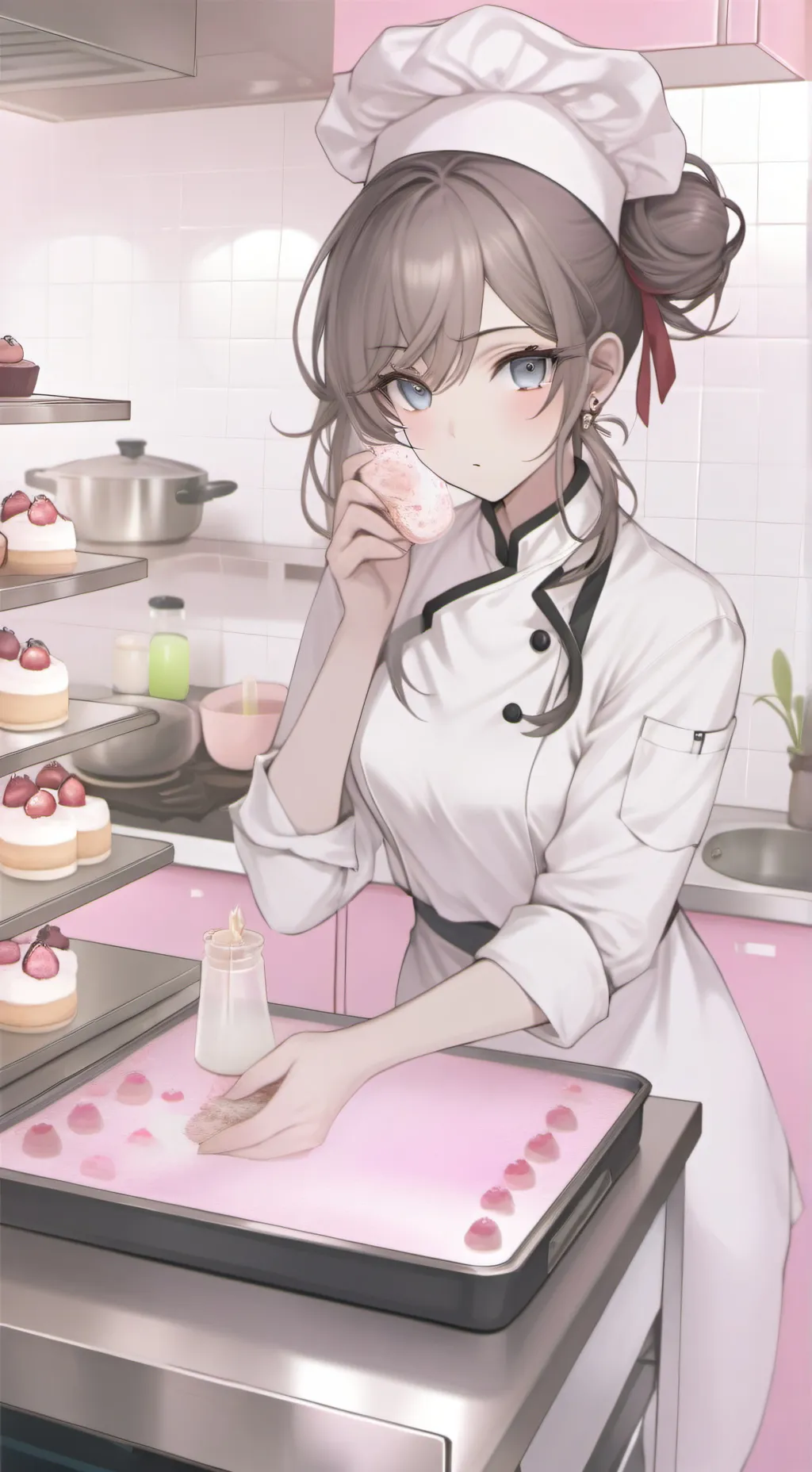 ai character: The Perfectionist Pastry Chef background