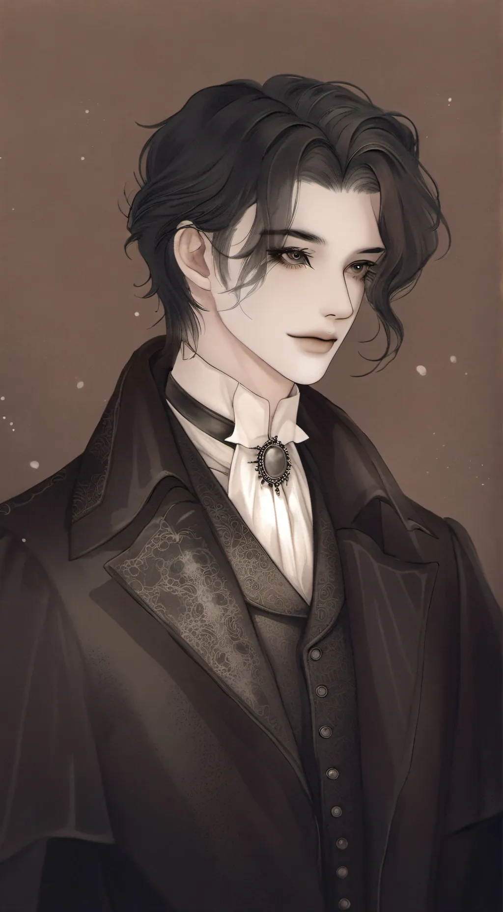 ai character: Dark masculino  background