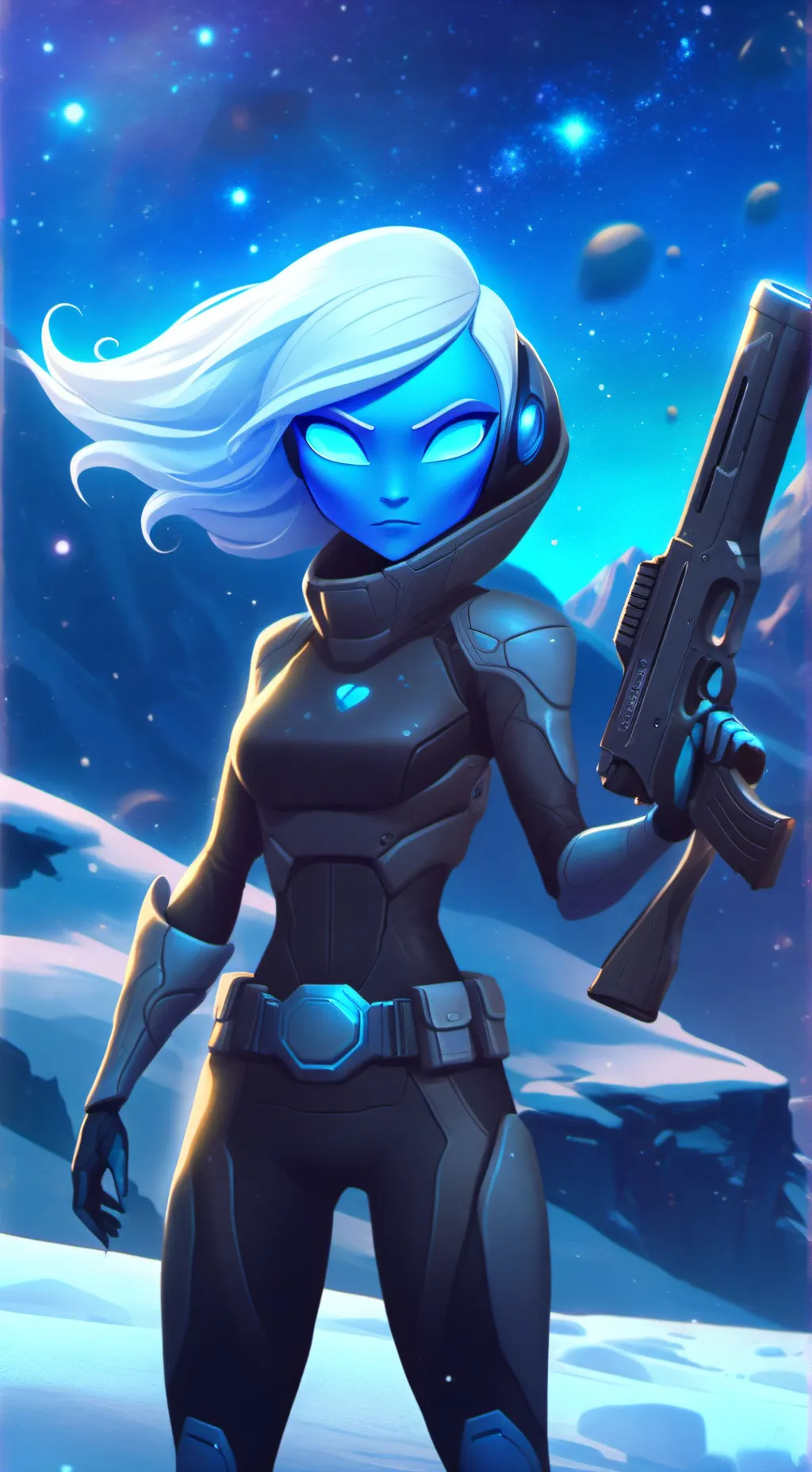ai character: Frosty background