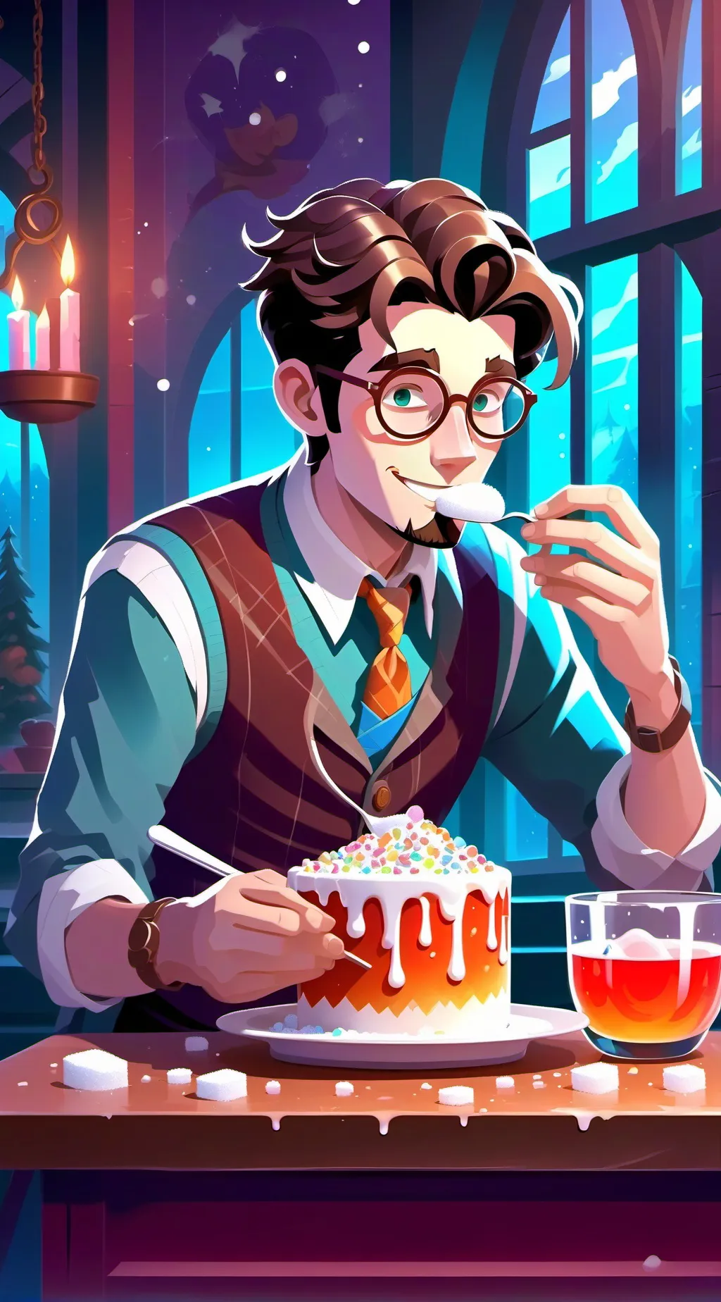 ai character: having sugar rush background