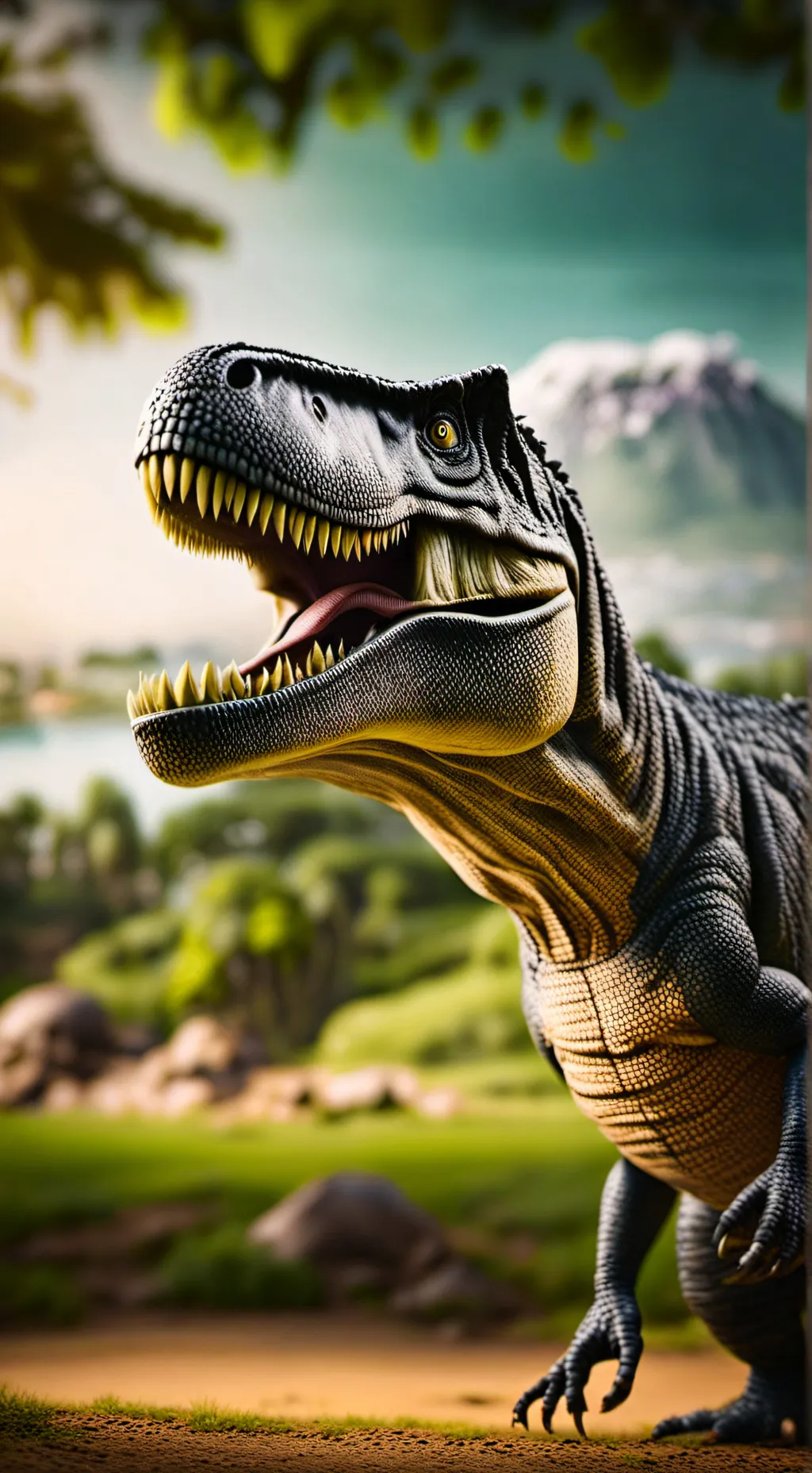 ai character: dinossauro pobre background