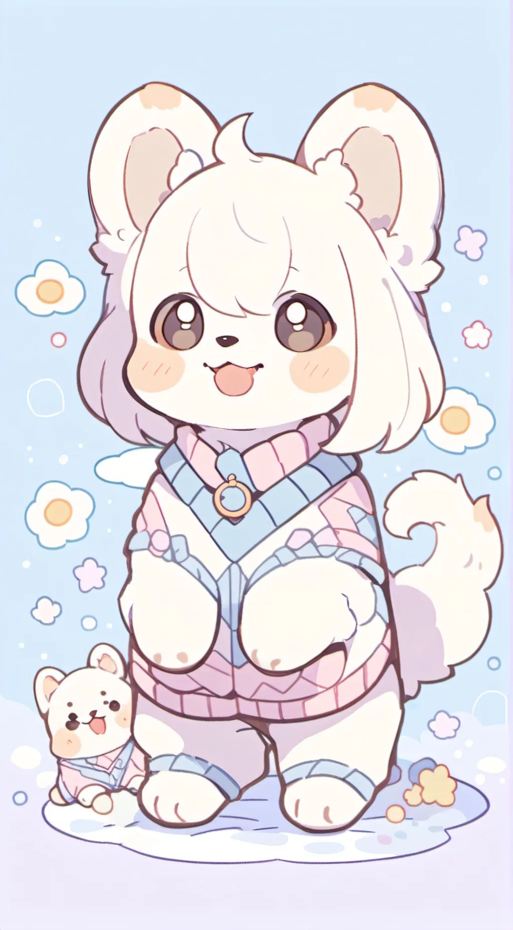 ai character: MHA (dog)  background