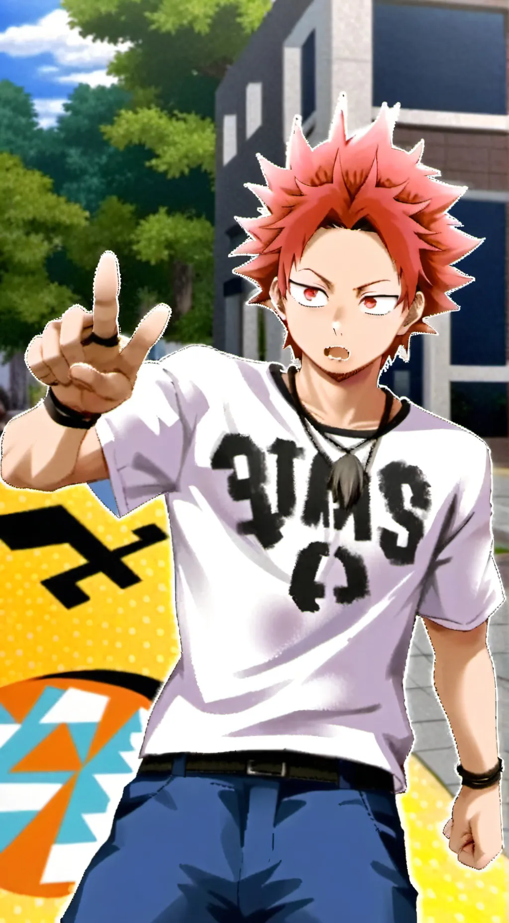 ai character:  voley mha  background