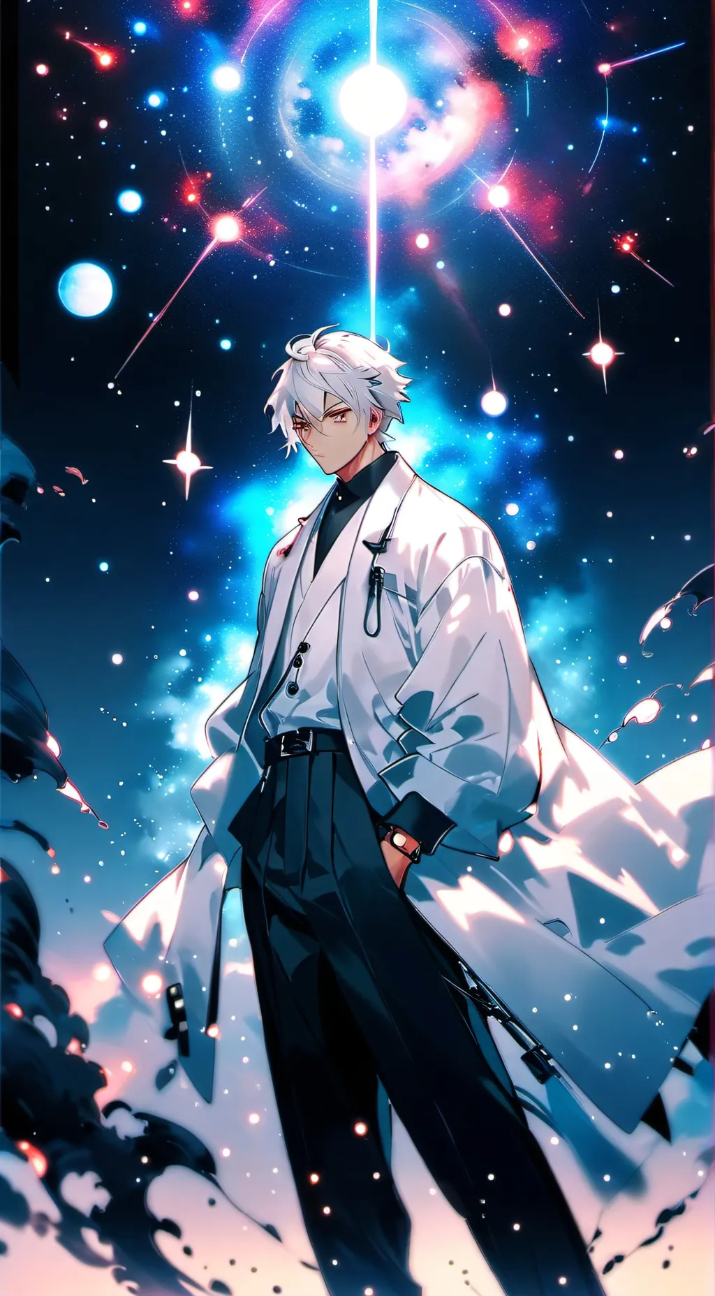 ai character: gojo satoru  background