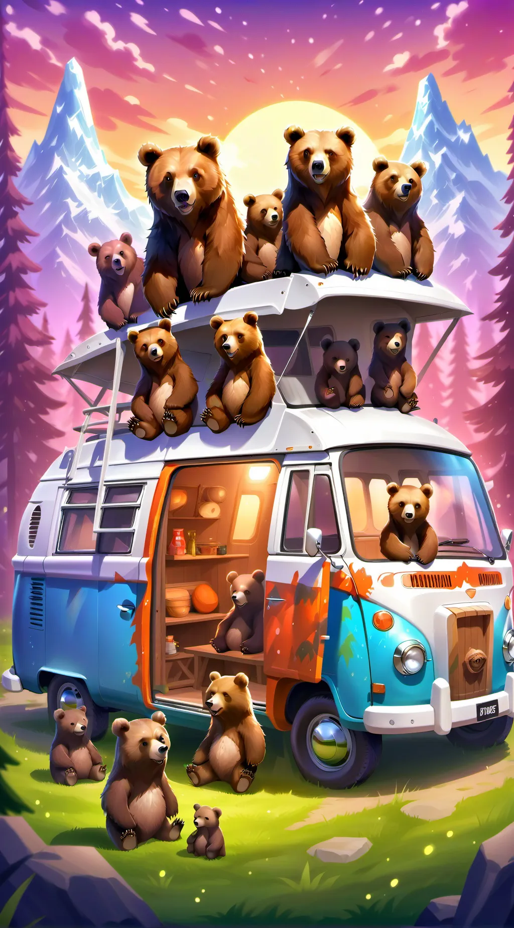 ai character: Bear Alpha R.T background