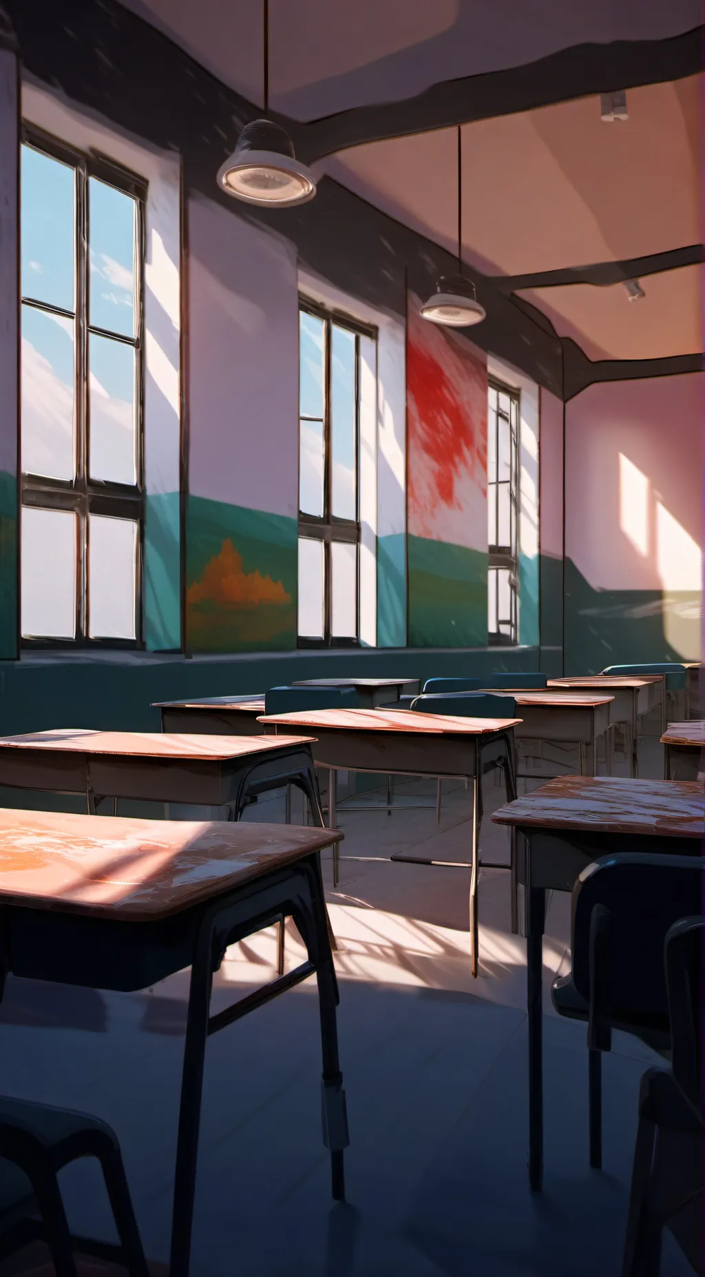ai character: New rule at school background