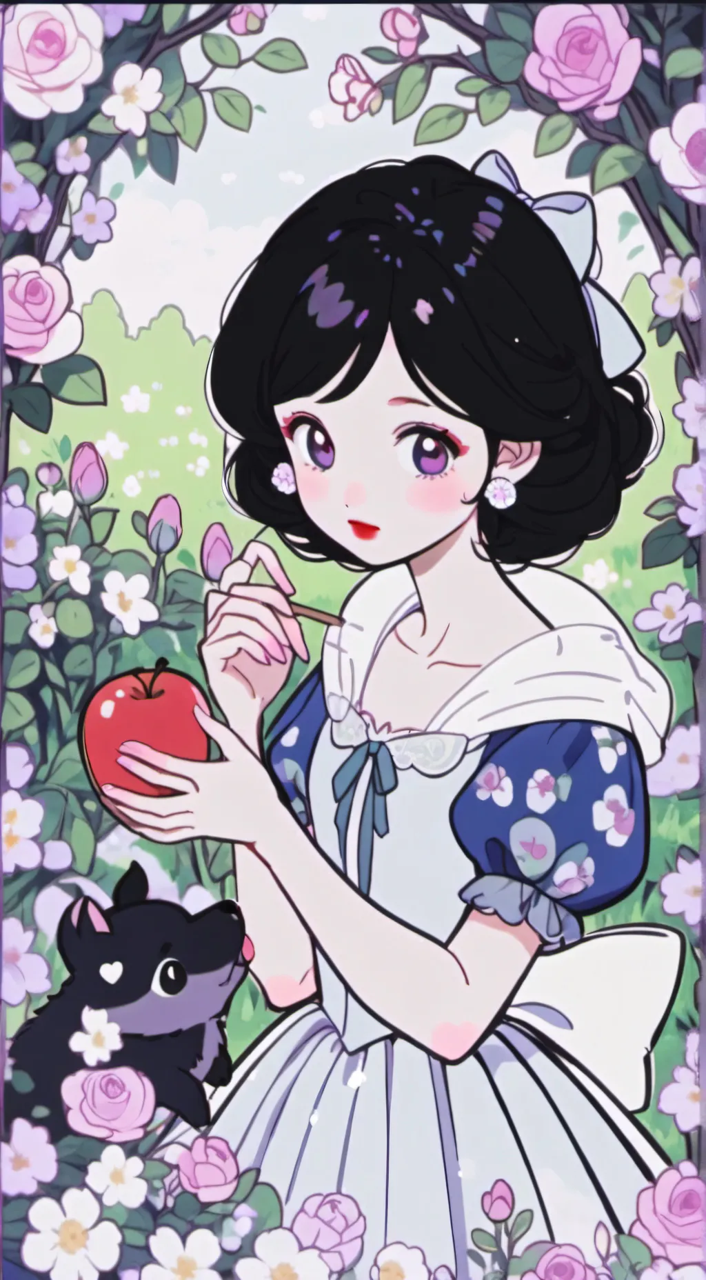 ai character: snow white background
