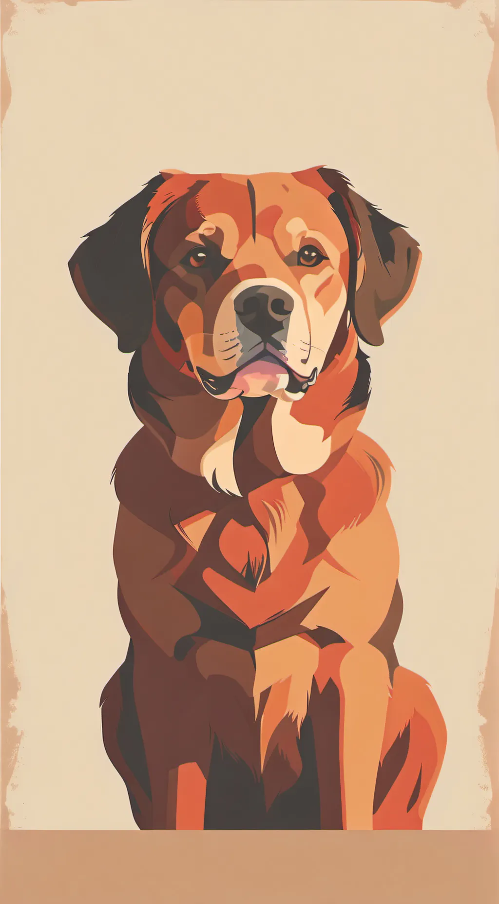 ai character: normal dog  background