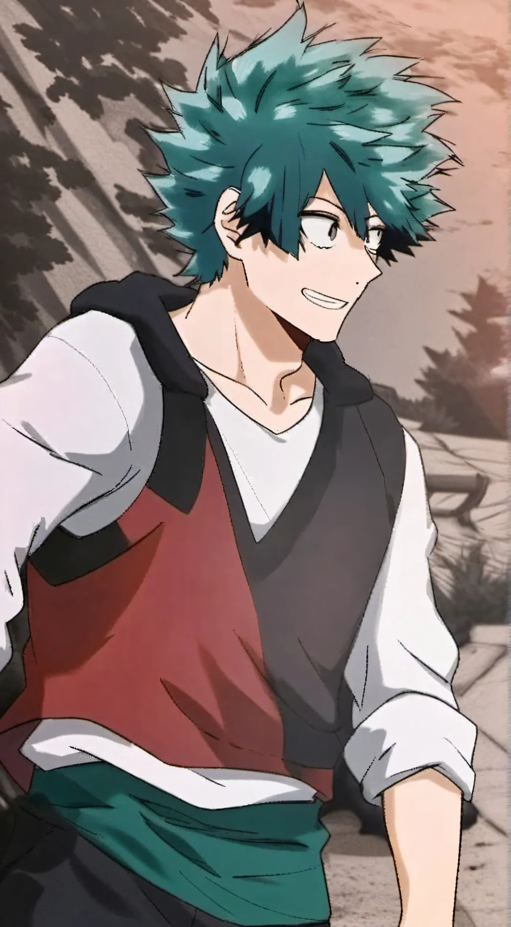 ai character: Bakugo x Deku background