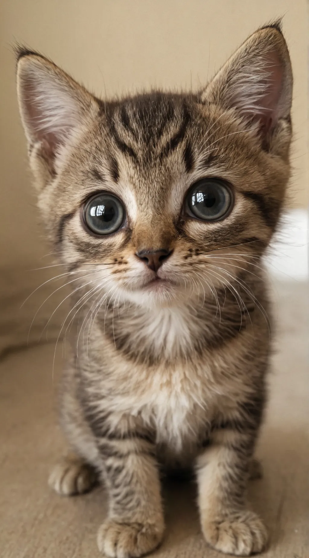 ai character: ugly kitten  background