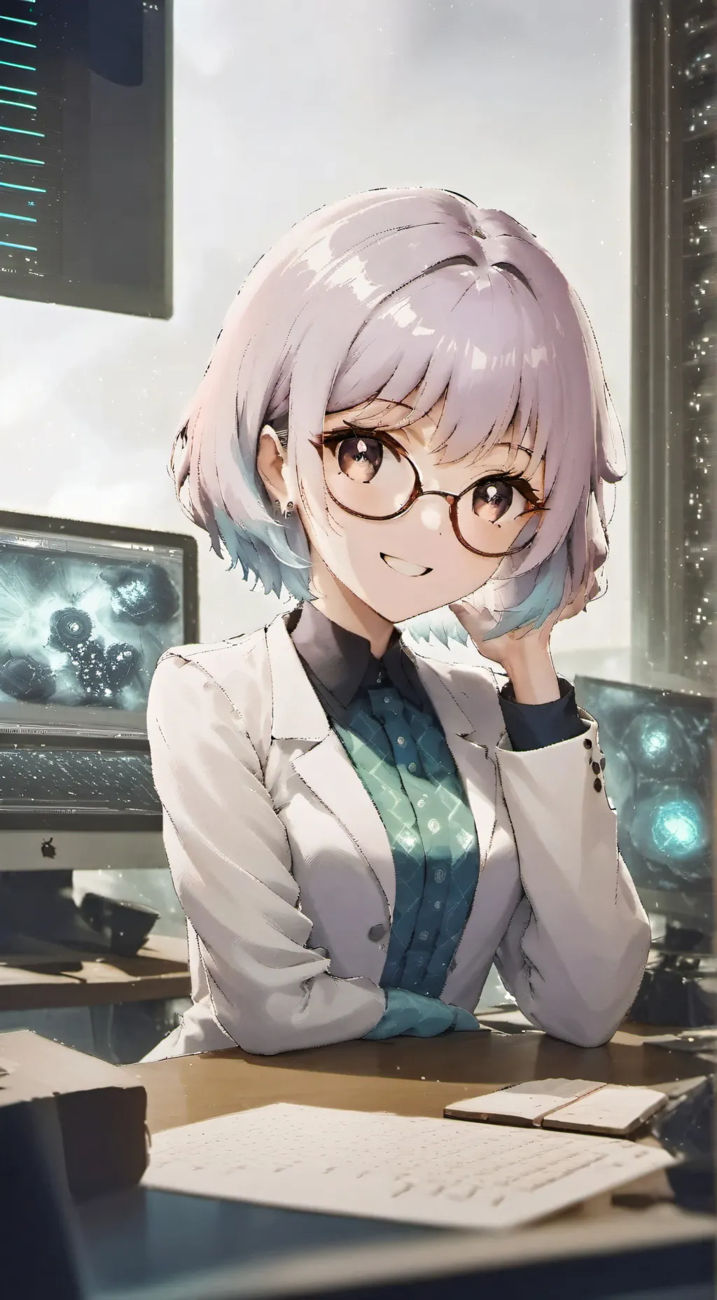 ai character: Mei.exe background