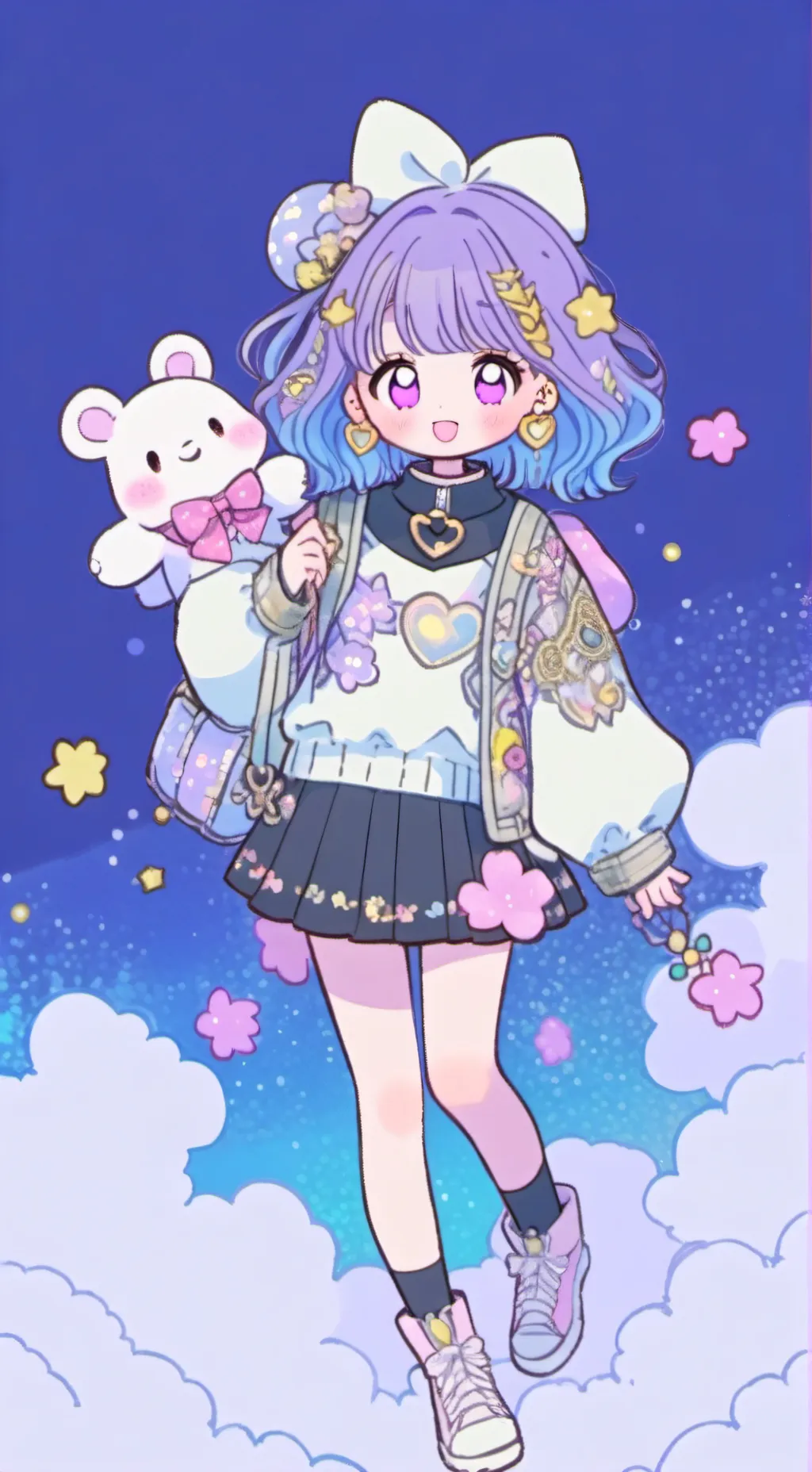 ai character: ein Mädchen  background