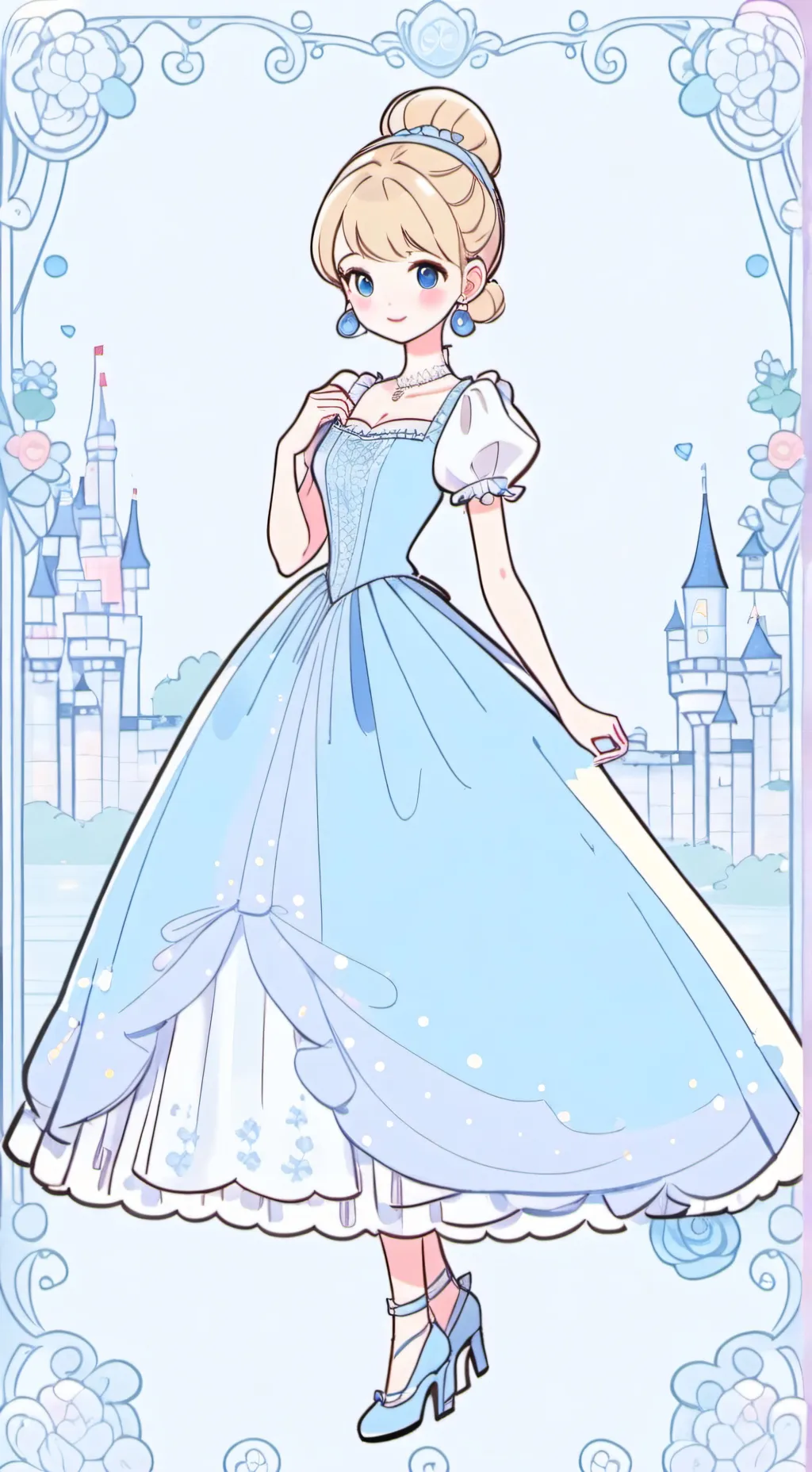 ai character: Cinderella background