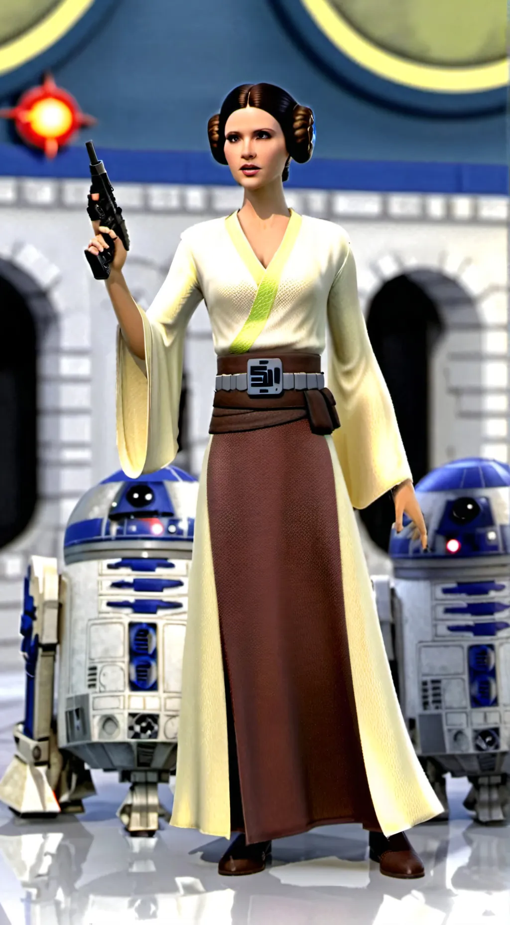 ai character: Slave leia background