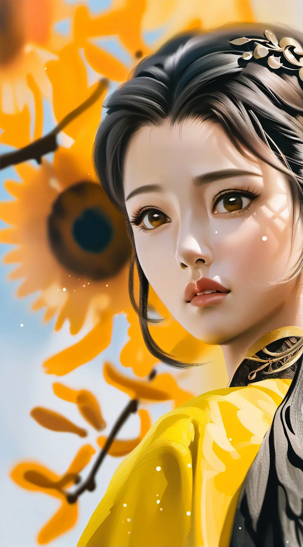 ai character: Madre y hermana. background