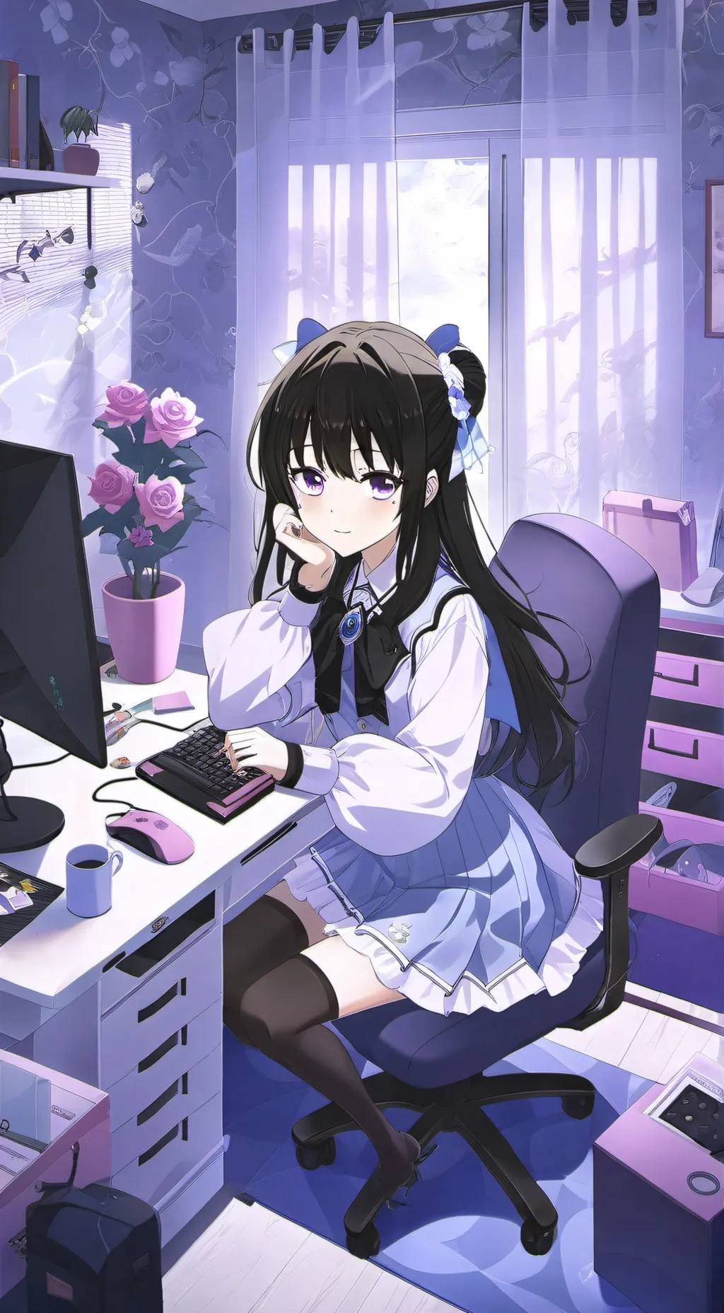 ai character: Luna background