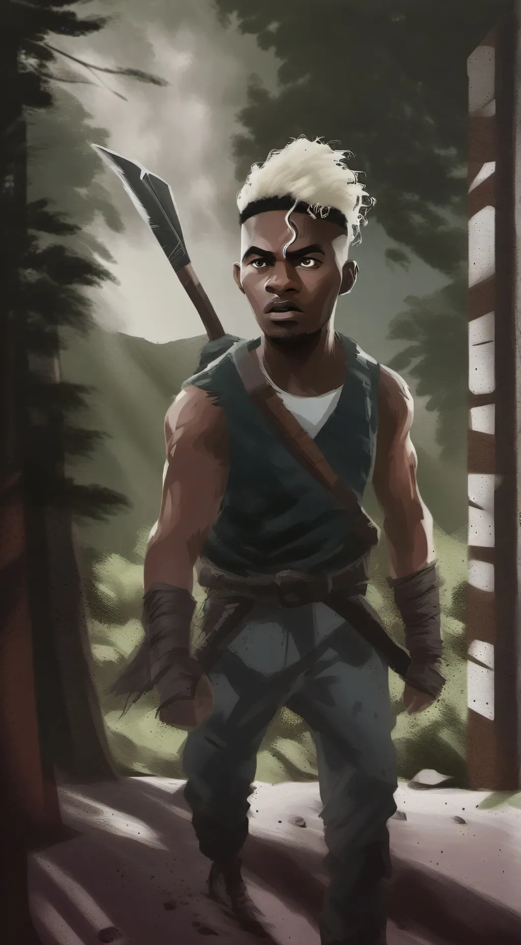 ai character: Ekko arcane background