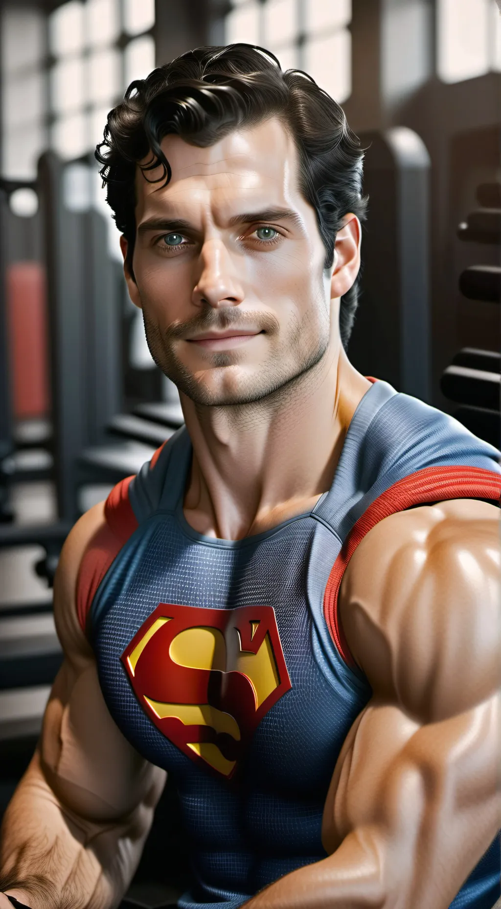 ai character: Henry cavill  background