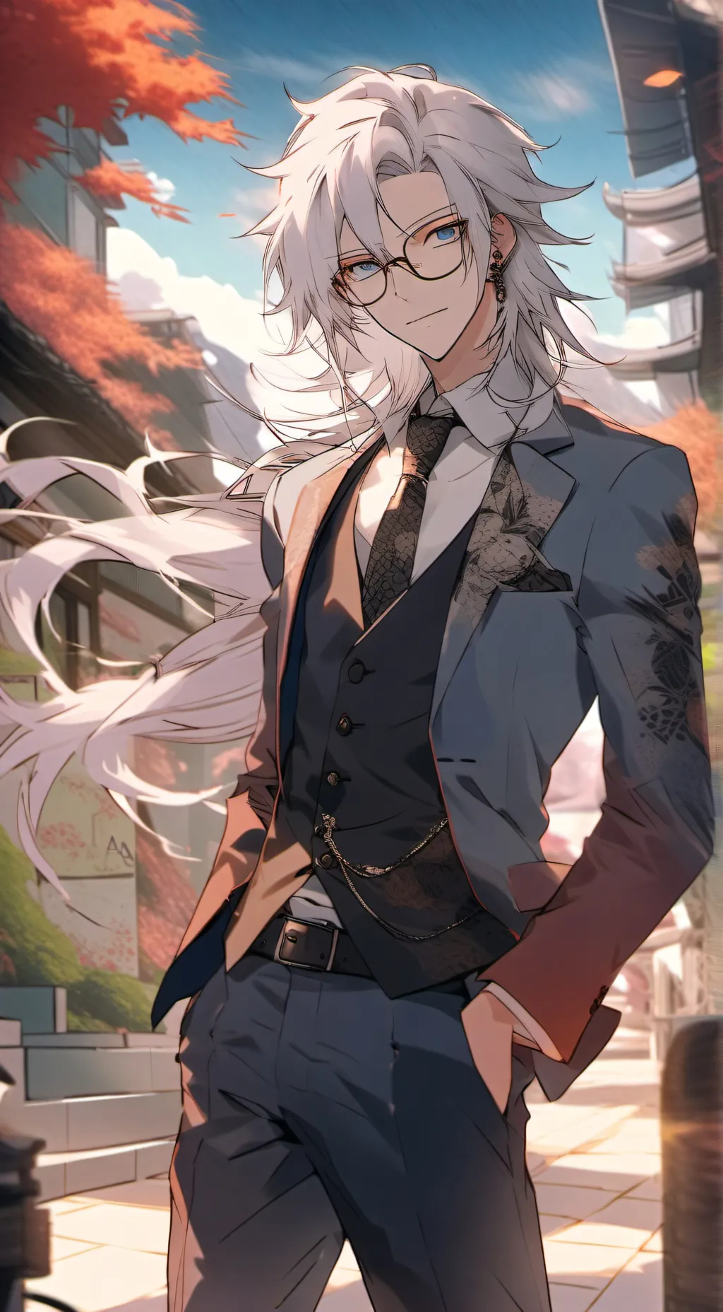 ai character: Alexander White background