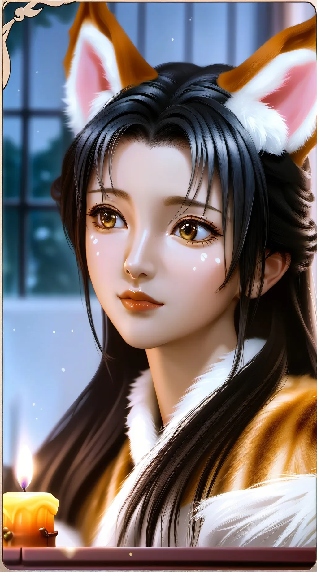 ai character: Fawn Spirit Feline background