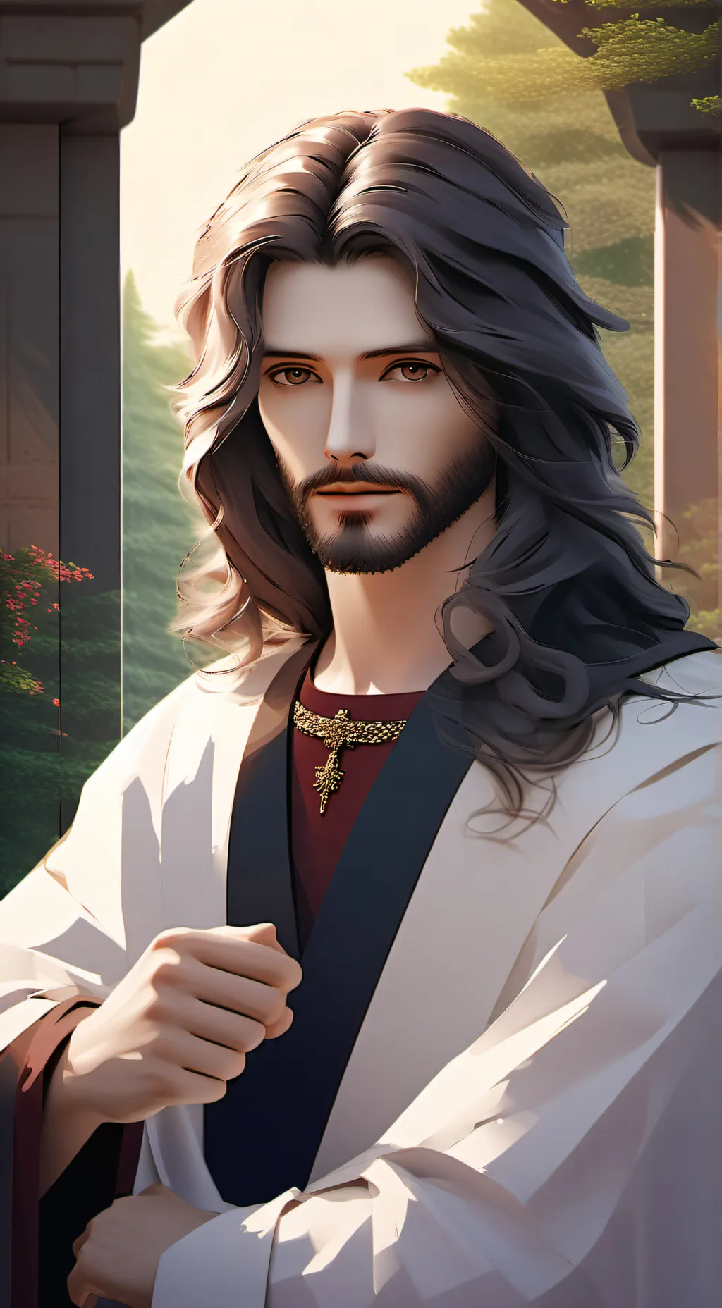 ai character: Jesús background