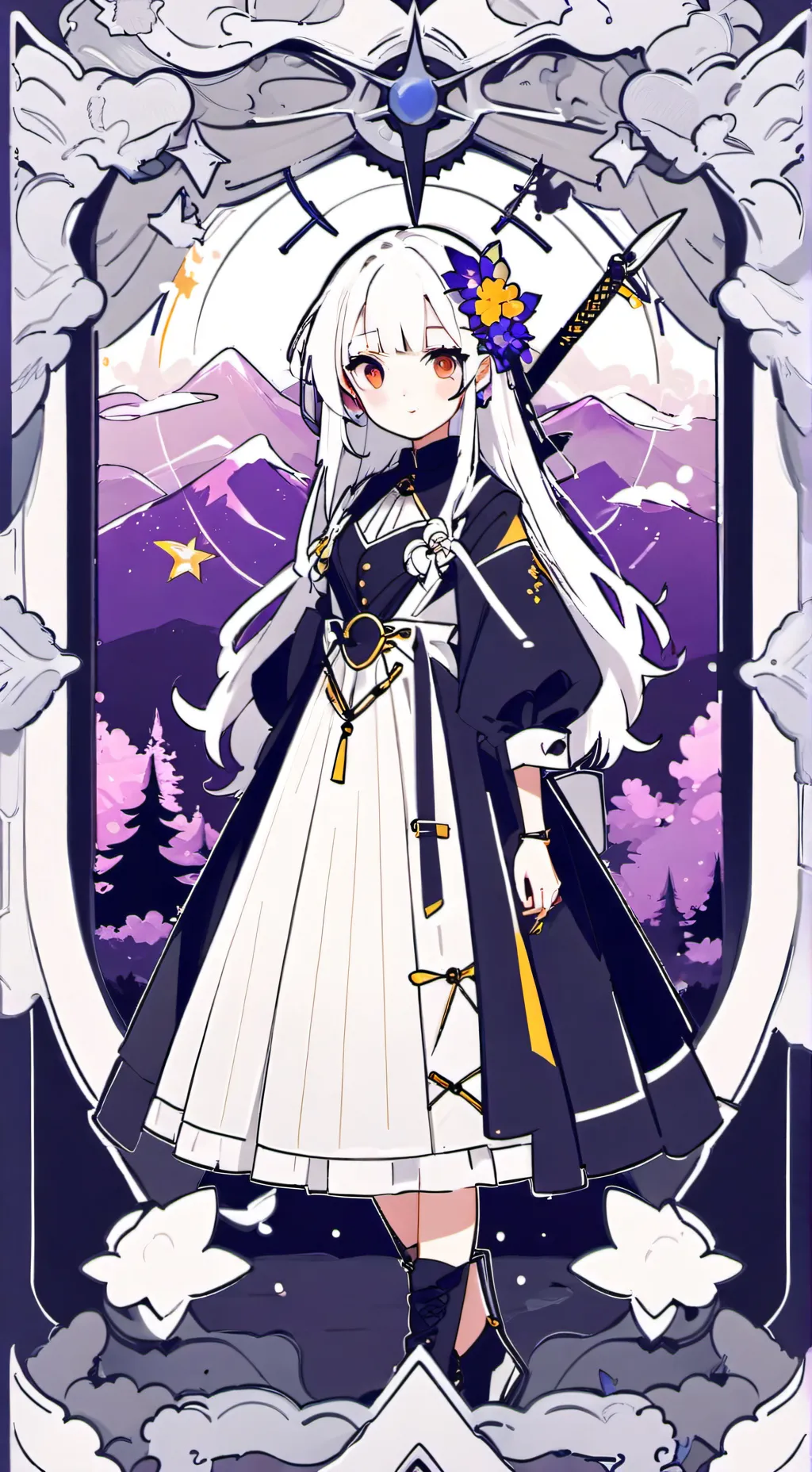 ai character: Alone brud background