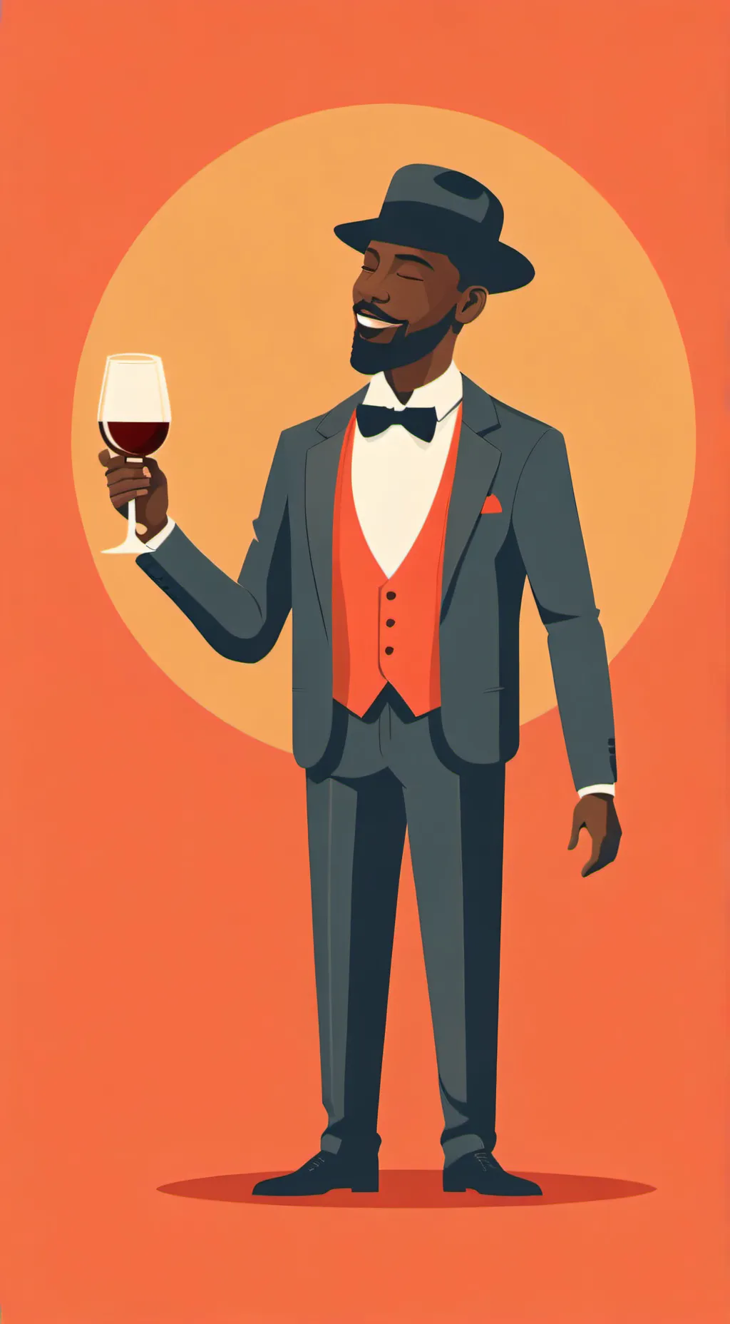 ai character: Mr fino 🗿🍷 background
