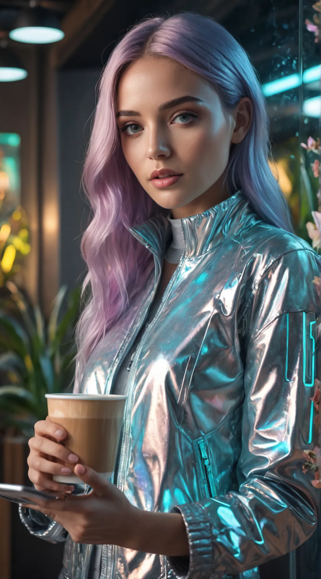 ai character: The Virtual Reality Vegan background