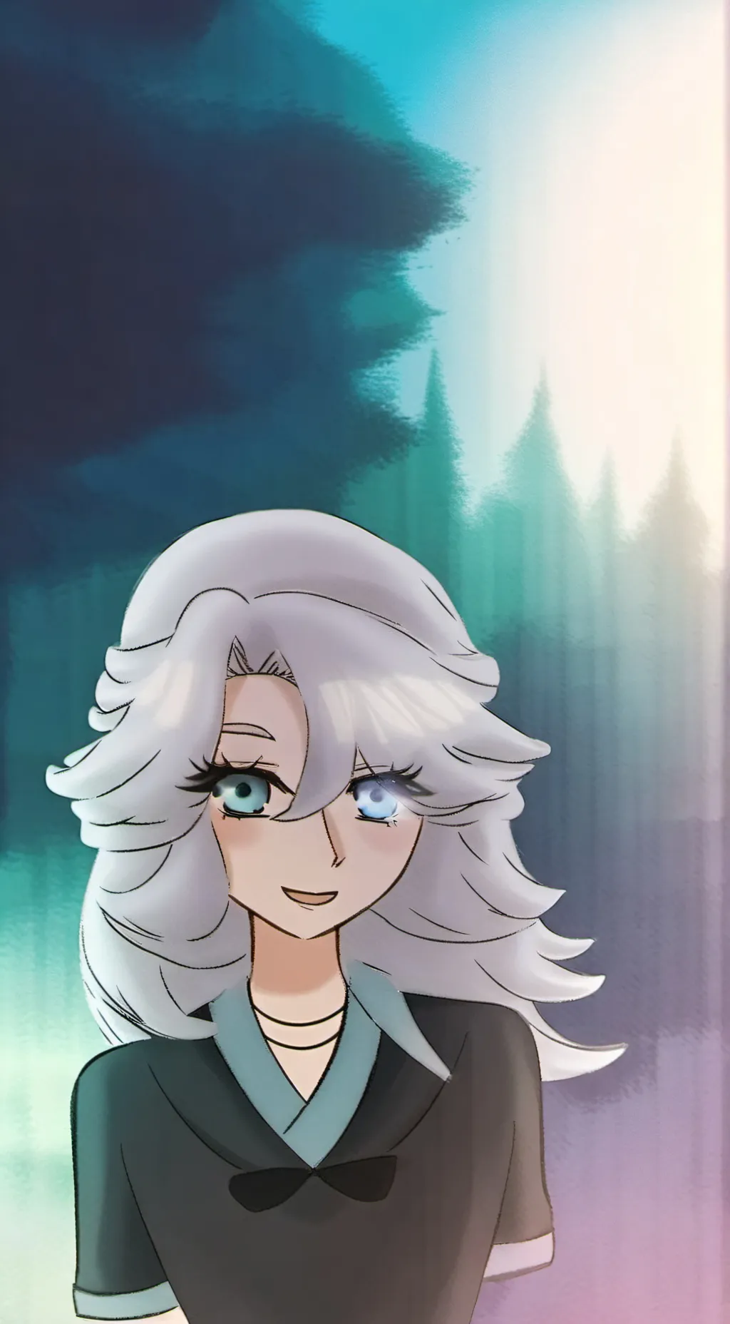 ai character: rain background