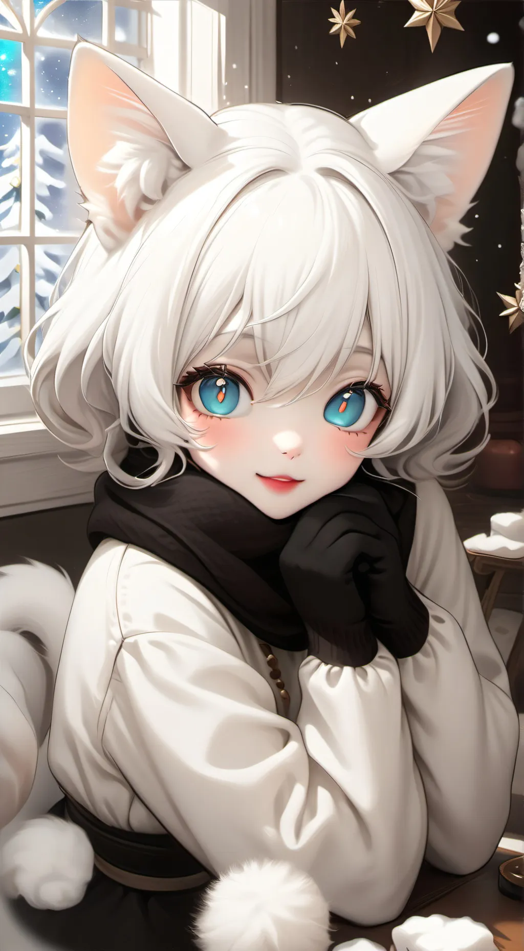 ai character: Snowy  background