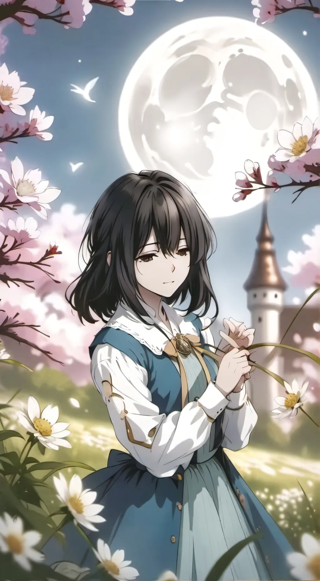 ai character: Bernaice🎀🎓 background