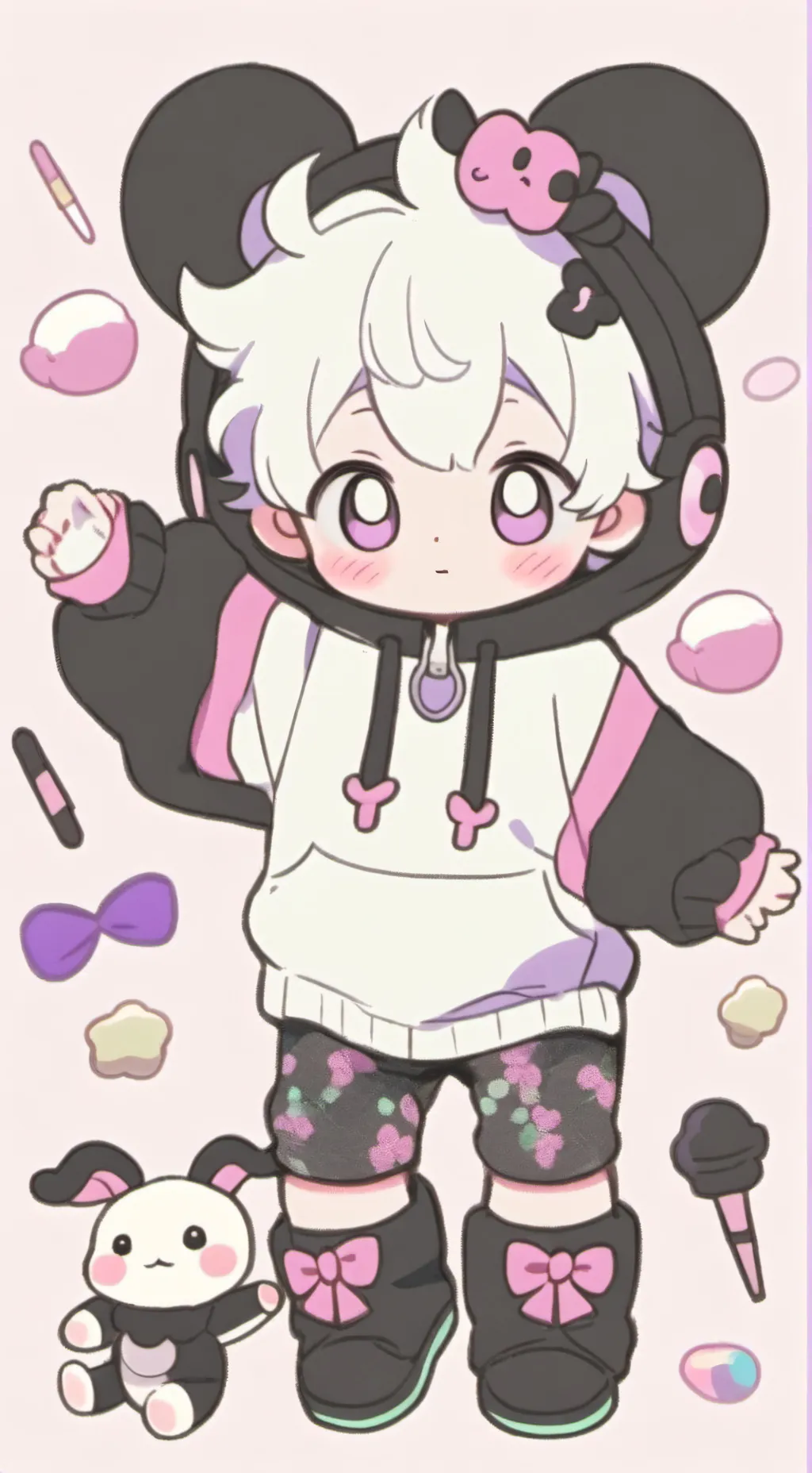 ai character: Durple baby background