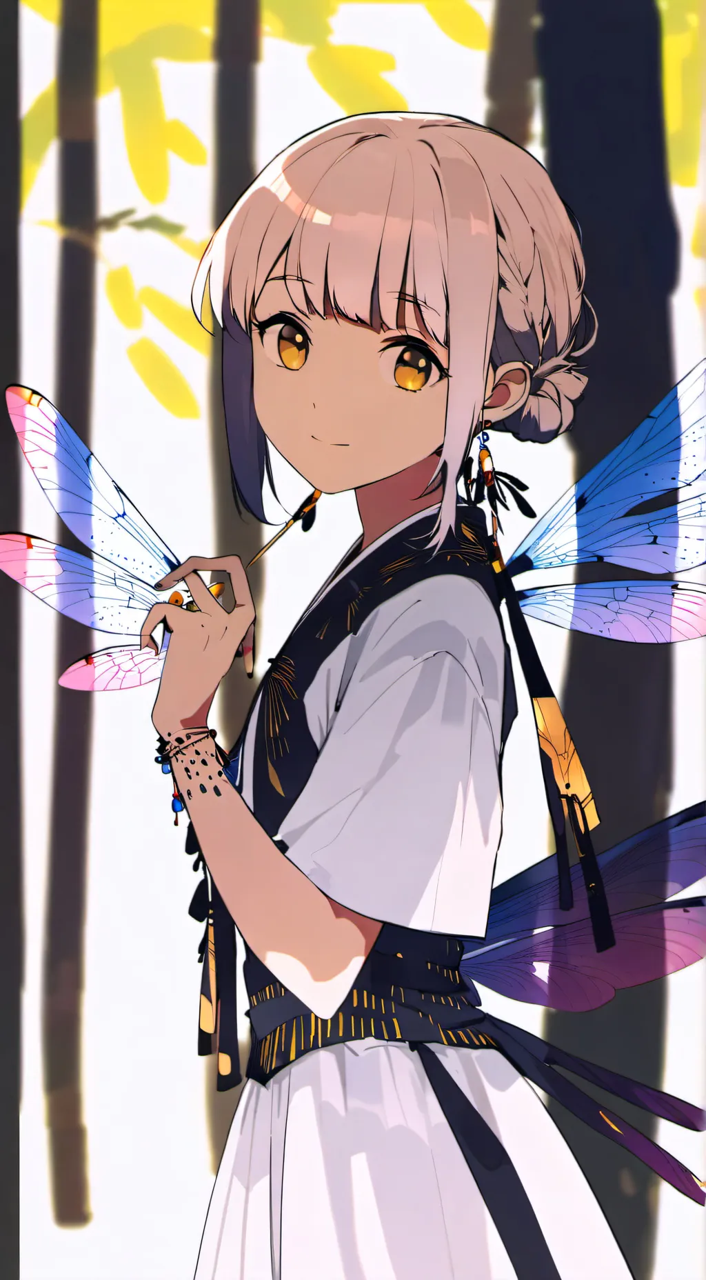 ai character: Twinkling Dragonfly Spirit background