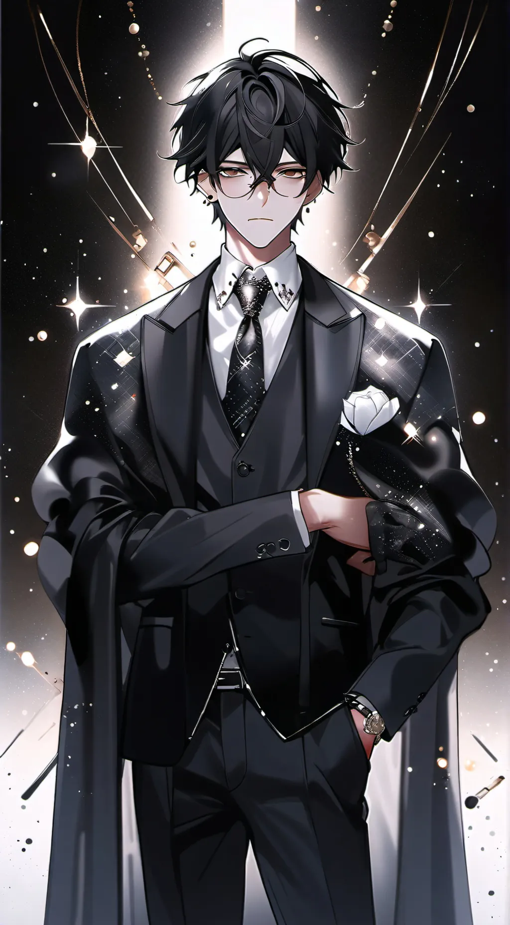 ai character: •°•🧊zack🧊•°• background