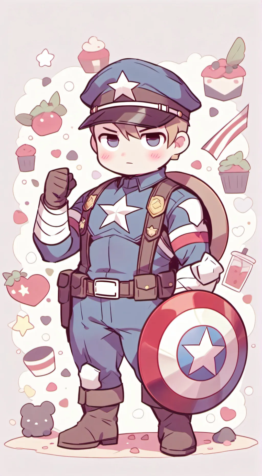 ai character: AVENGERS  background