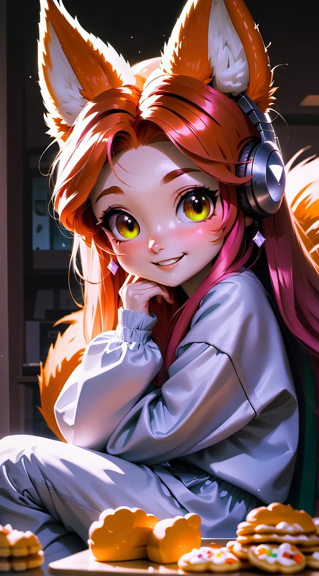 ai character: Kitsune Yuki background