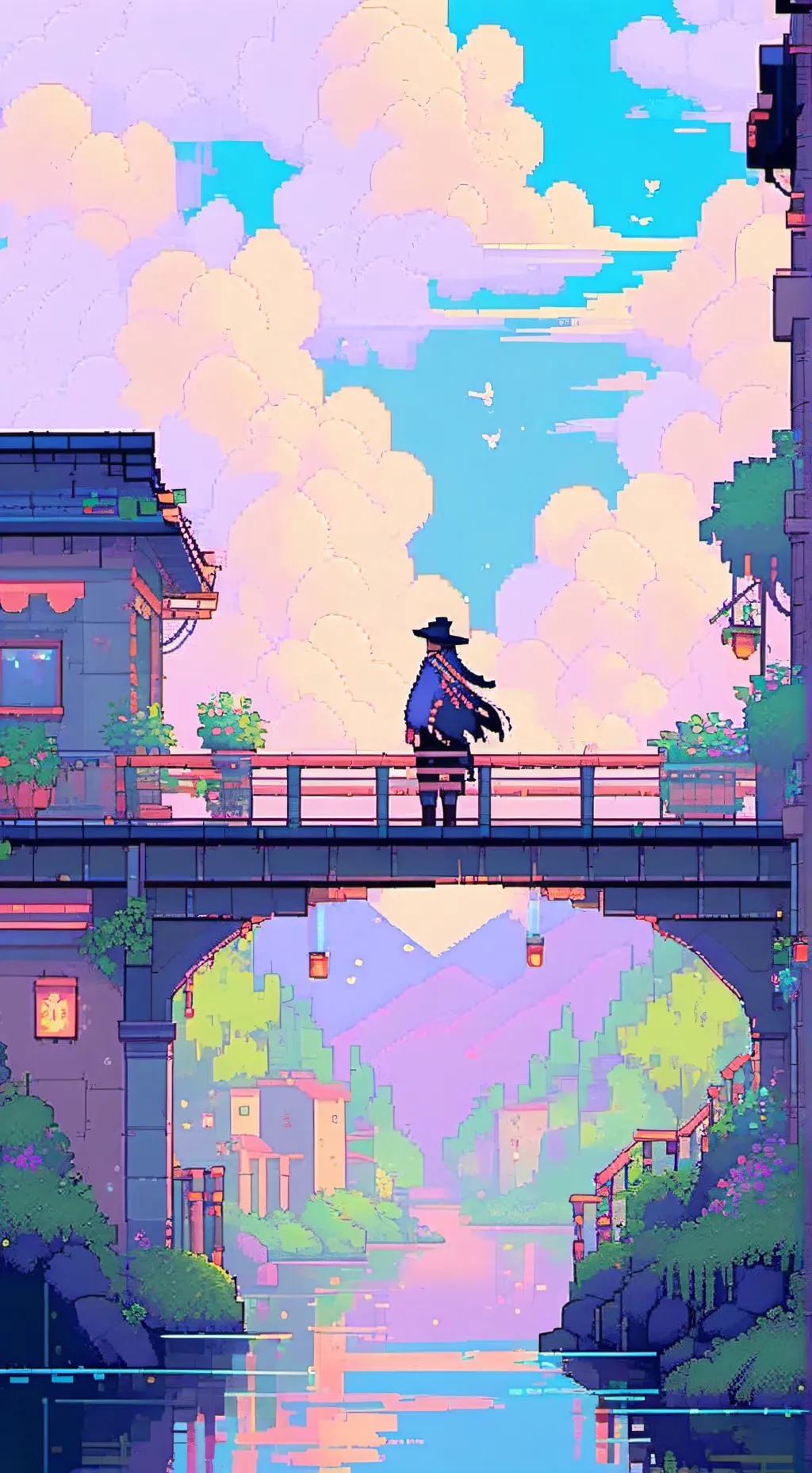 ai character: jevin and sky background