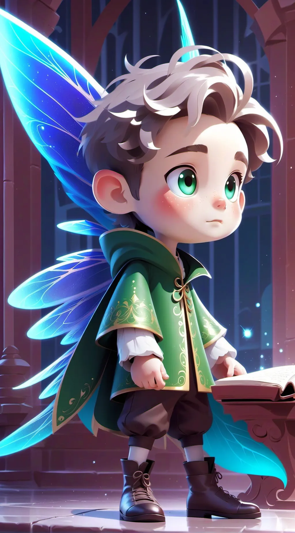 ai character: glisten background