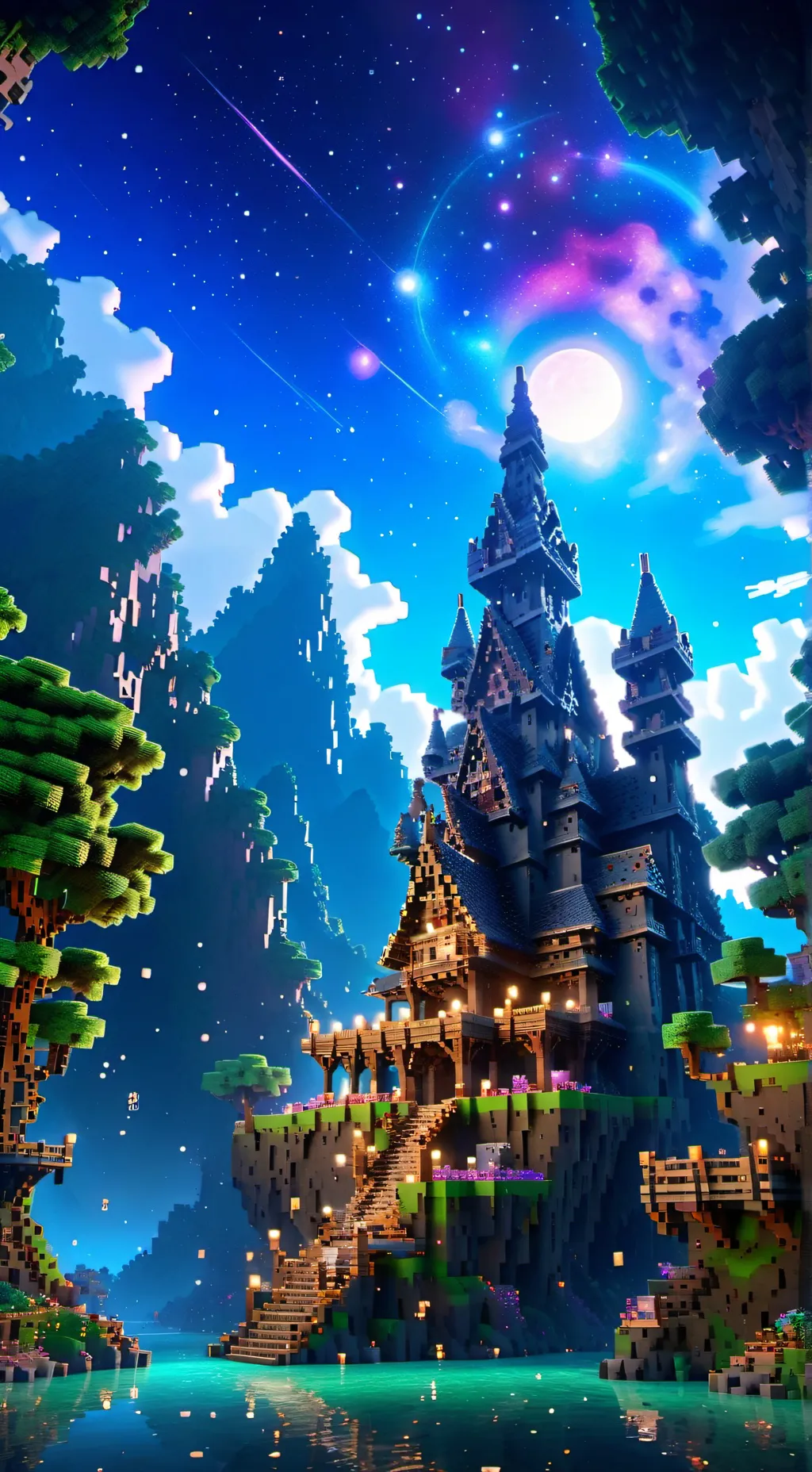 ai character: Minecraft background