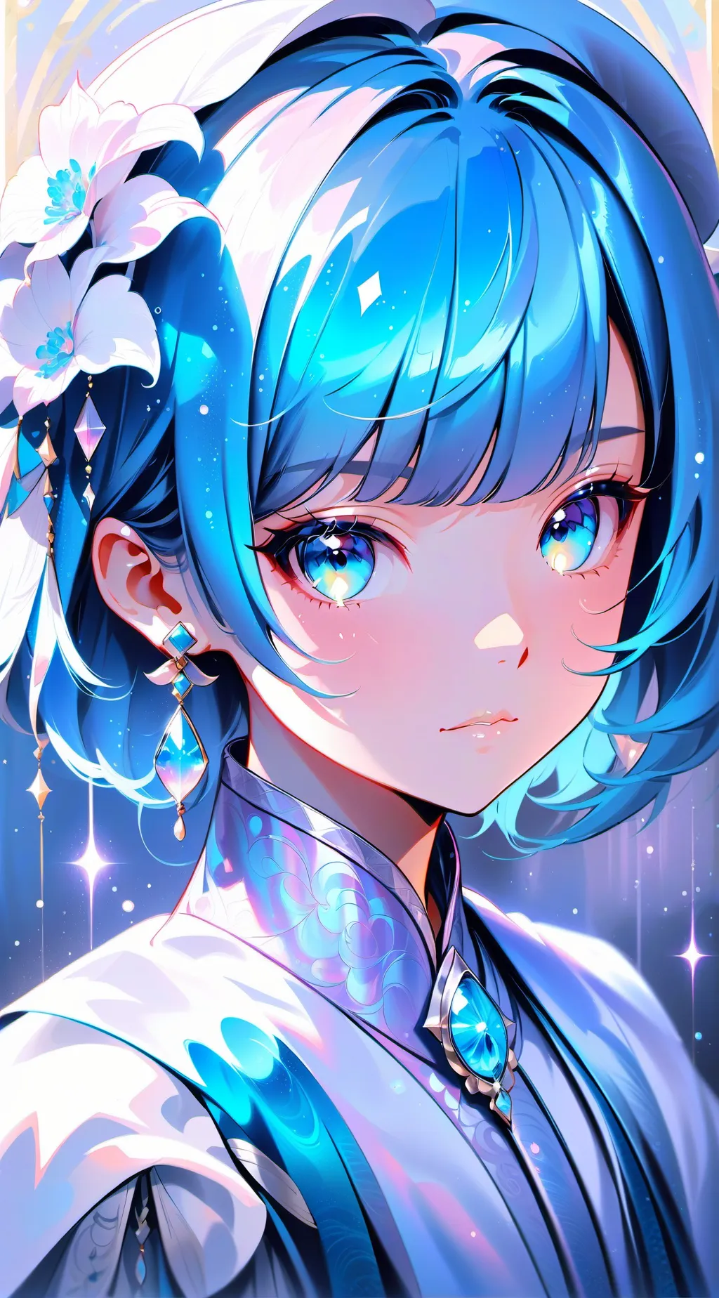 ai character: flower chamber  background